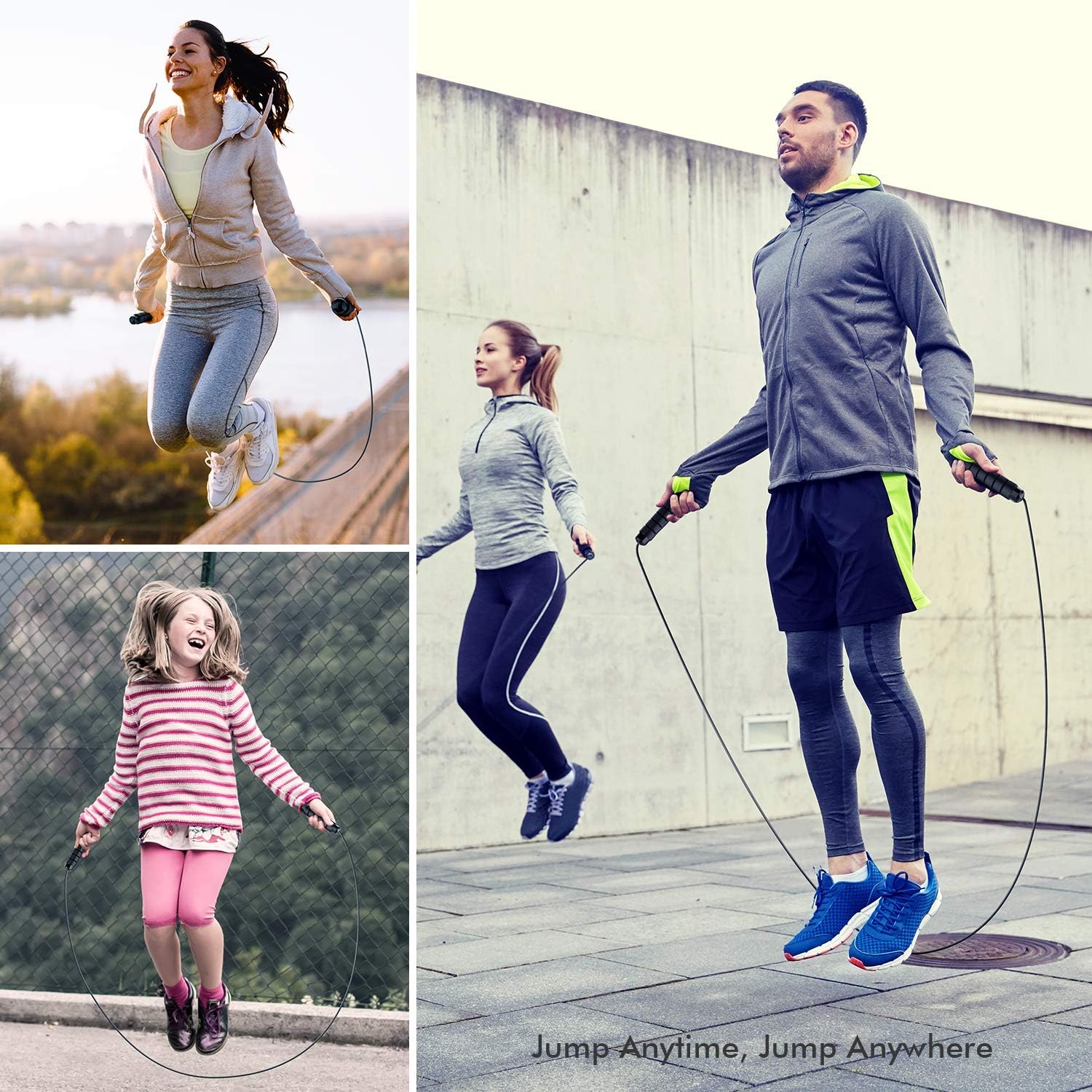 Jump Rope, Tangle-Free Rapid Speed Jumping Rope Cable with Ball Bearings for Women, Men, and Kids, Adjustable Steel Jump Rope with Foam Handles for Home Gym Exercise Fitness Workout Equipment & Slim Body - Image 6