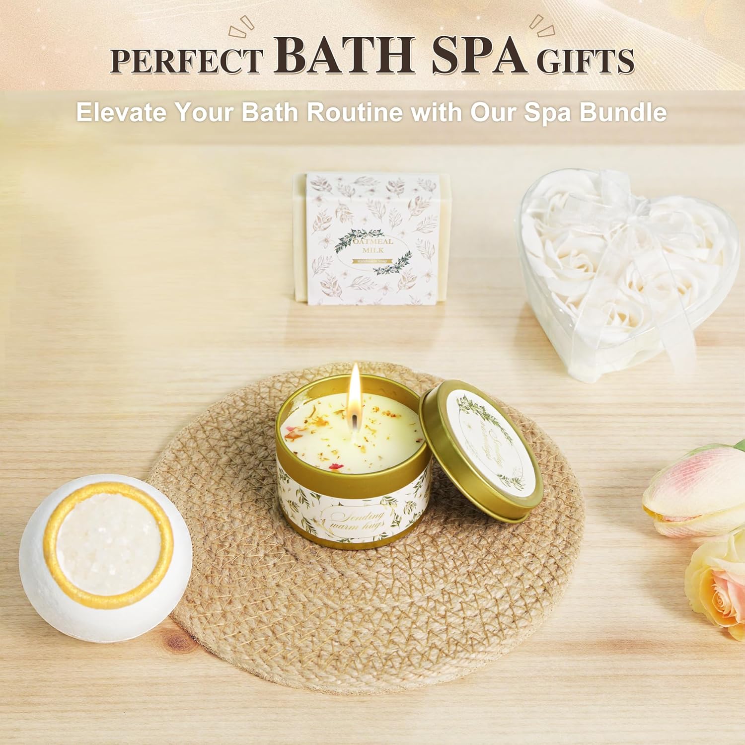 11 PCS Birthday Gifts for Women, Get Well Soon Gifts Baskets for Women Self Care Gifts, Spa Care Package After Surgery Thinking of You Sympathy Gift,Gift for Sick Friends Mom w/Blanket - Image 8