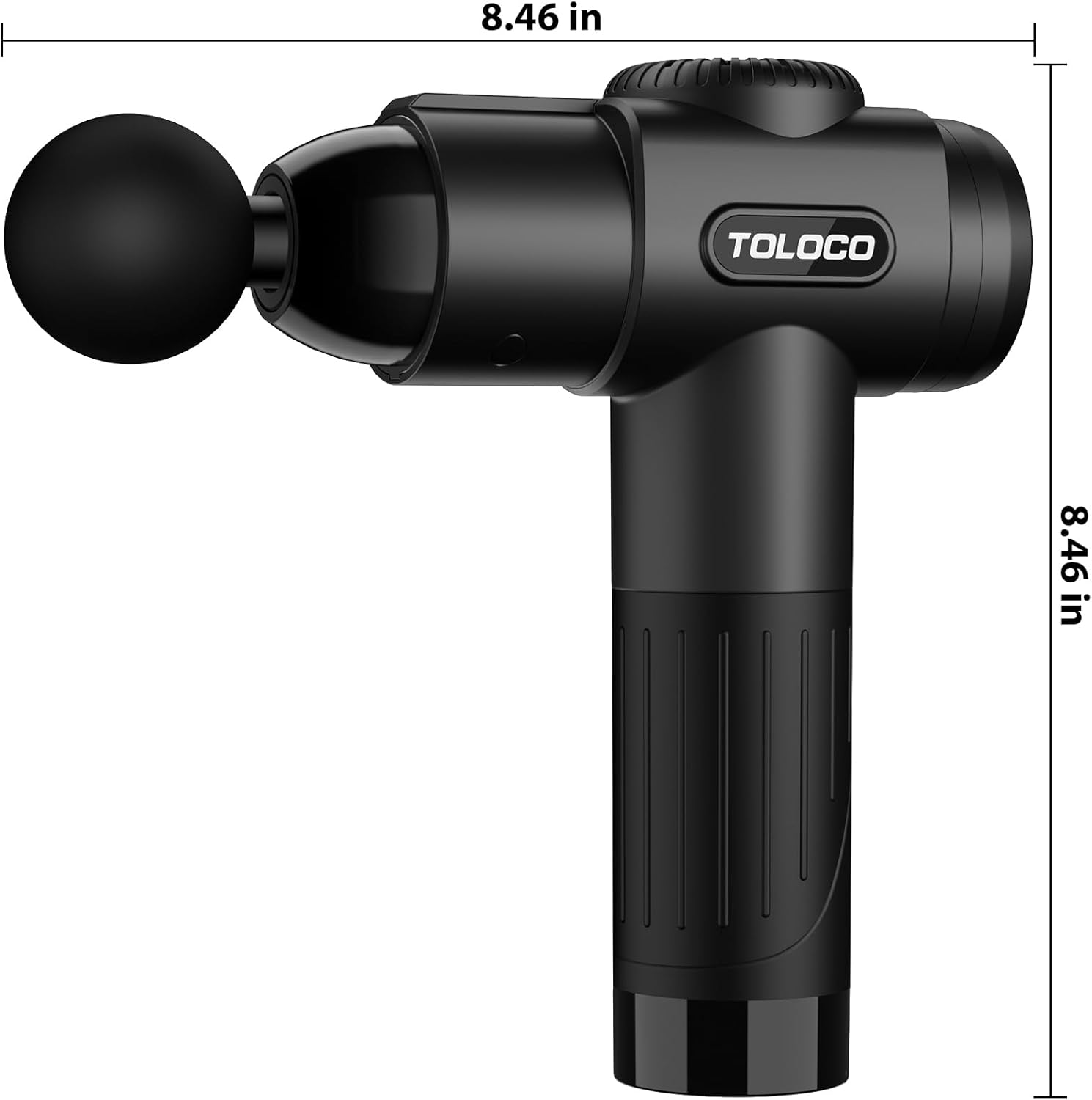 TOLOCO Massage Gun, Deep Tissue Back Massage for Athletes for Pain Relief, Percussion Massager with 10 Massages Heads & Silent Brushless Motor, Valentines Day Gifts for Him Her, Black - Image 9