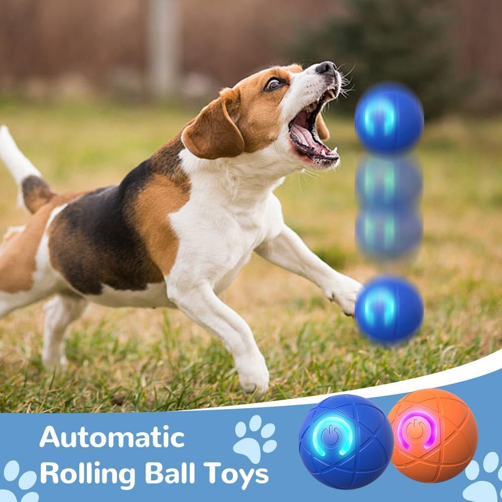 Interactive Dog Toys, 2026 New Moving Bouncing and Rotating Balls, Durable Automatic Rolling Ball for Indoor Play, Dog Ball Shaky Balls Toy for Dogs (Orange) - Image 4
