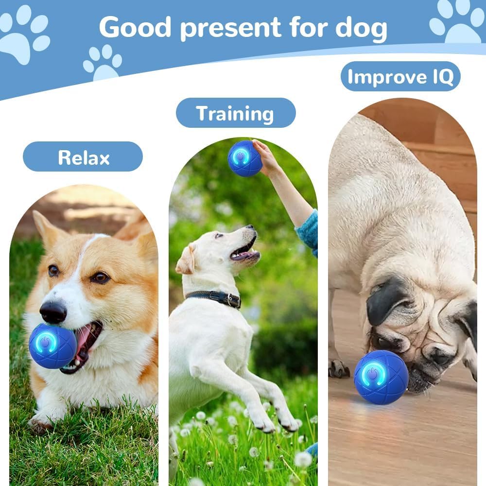 Interactive Dog Toys, 2026 New Moving Bouncing and Rotating Balls, Durable Automatic Rolling Ball for Indoor Play, Dog Ball Shaky Balls Toy for Dogs (Orange) - Image 5