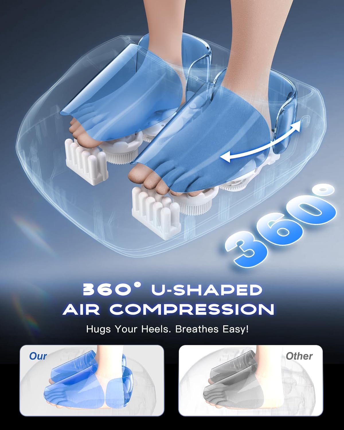 KINGJOY Foot Massager with Heat - Professional Shiatsu Deep Kneading for Neuropathy & Plantar Fasciitis Relief | 2026 Upgraded Model - Image 4