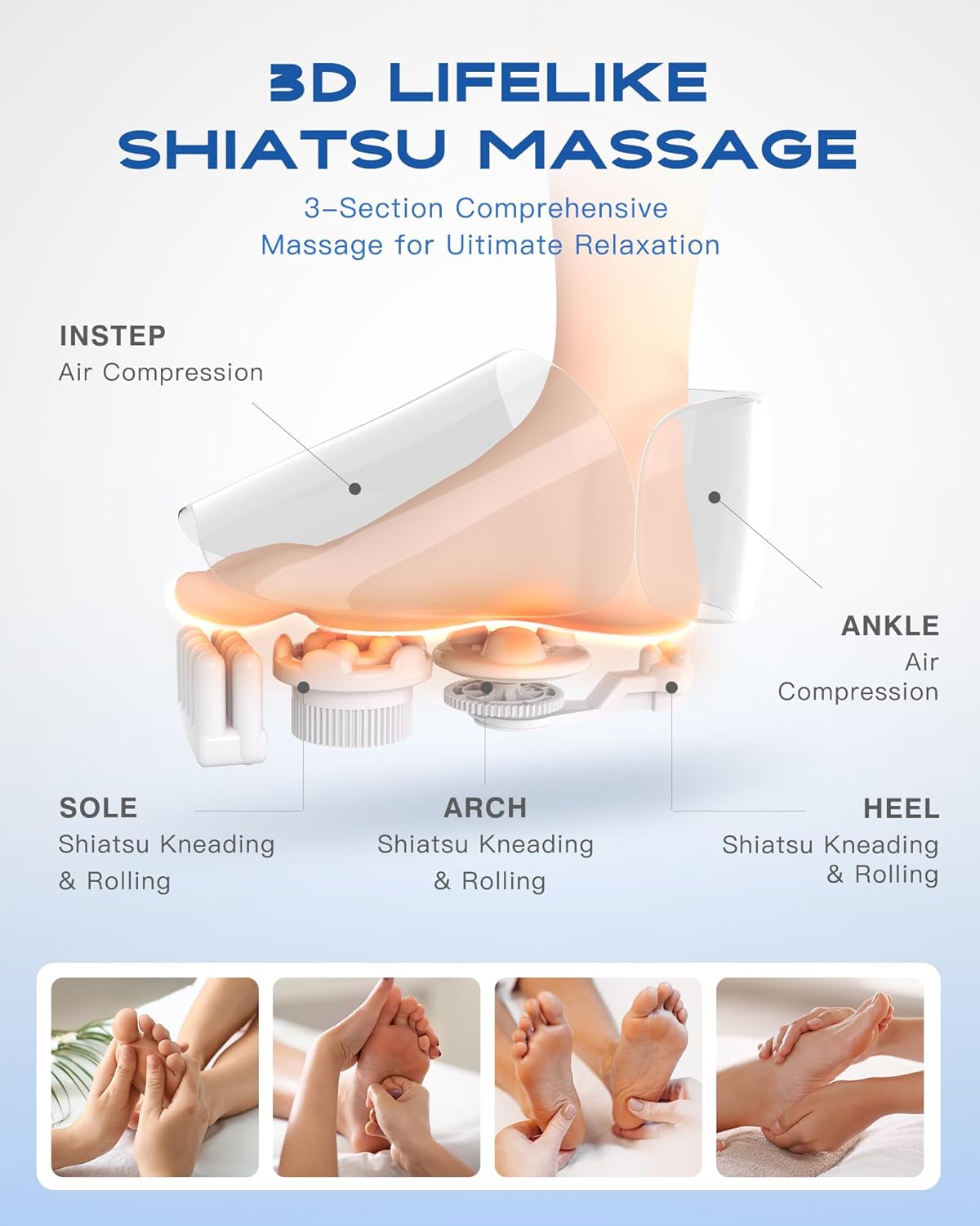 KINGJOY Foot Massager with Heat - Professional Shiatsu Deep Kneading for Neuropathy & Plantar Fasciitis Relief | 2026 Upgraded Model - Image 5