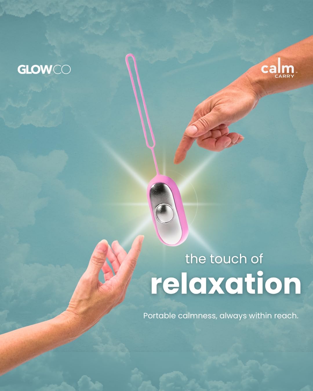 Glowco CalmCarry Sleep Aid Device – Handheld Microcurrent Relaxation Tool, Supports Calm, Focus & Gentle Relief, USB Rechargeable, Portable Wellness Device for Adults & Kids | Purple Calm Carry - Image 5