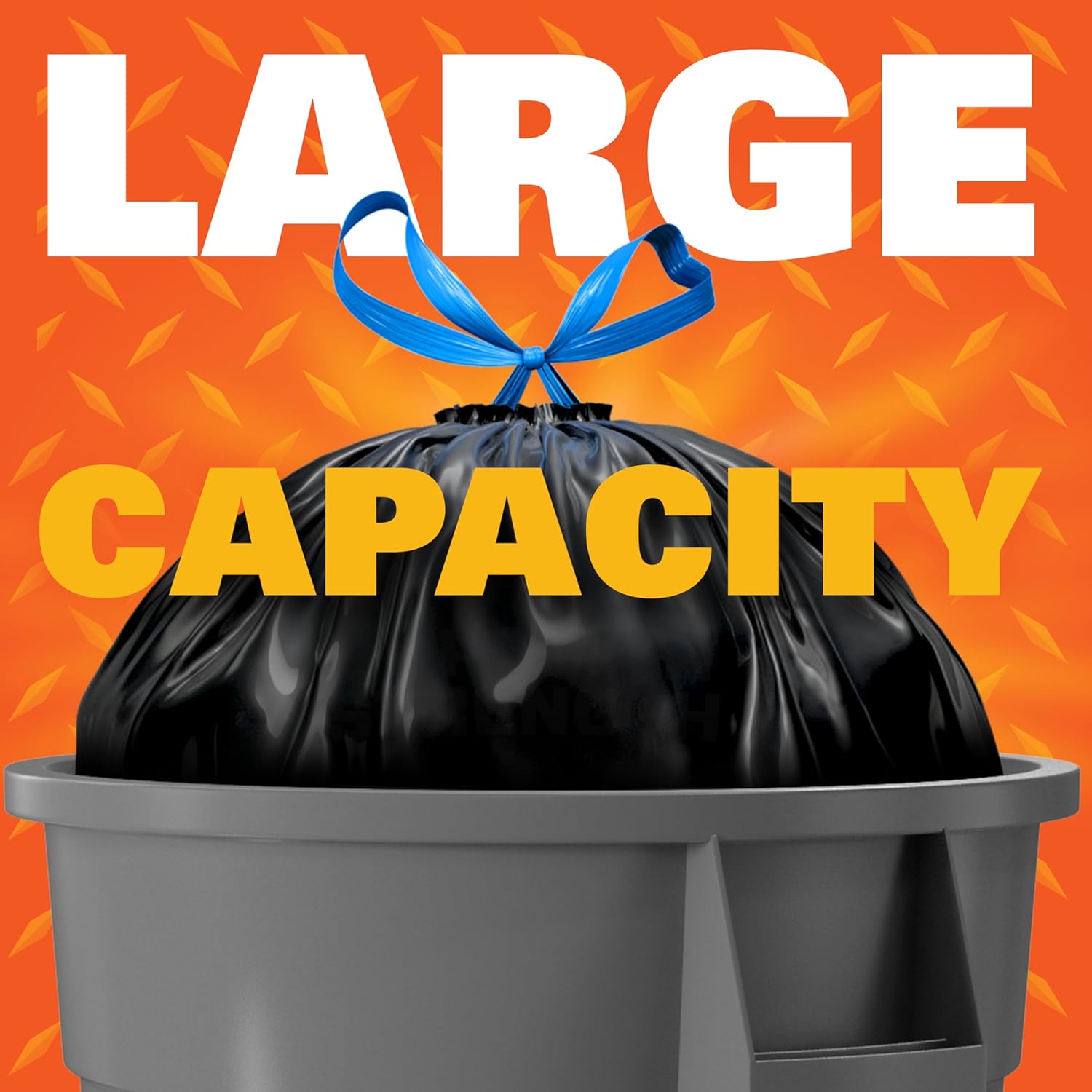 Hefty Strong Large Trash Bags, Black, 30 Gallon, 74 Count - Image 6
