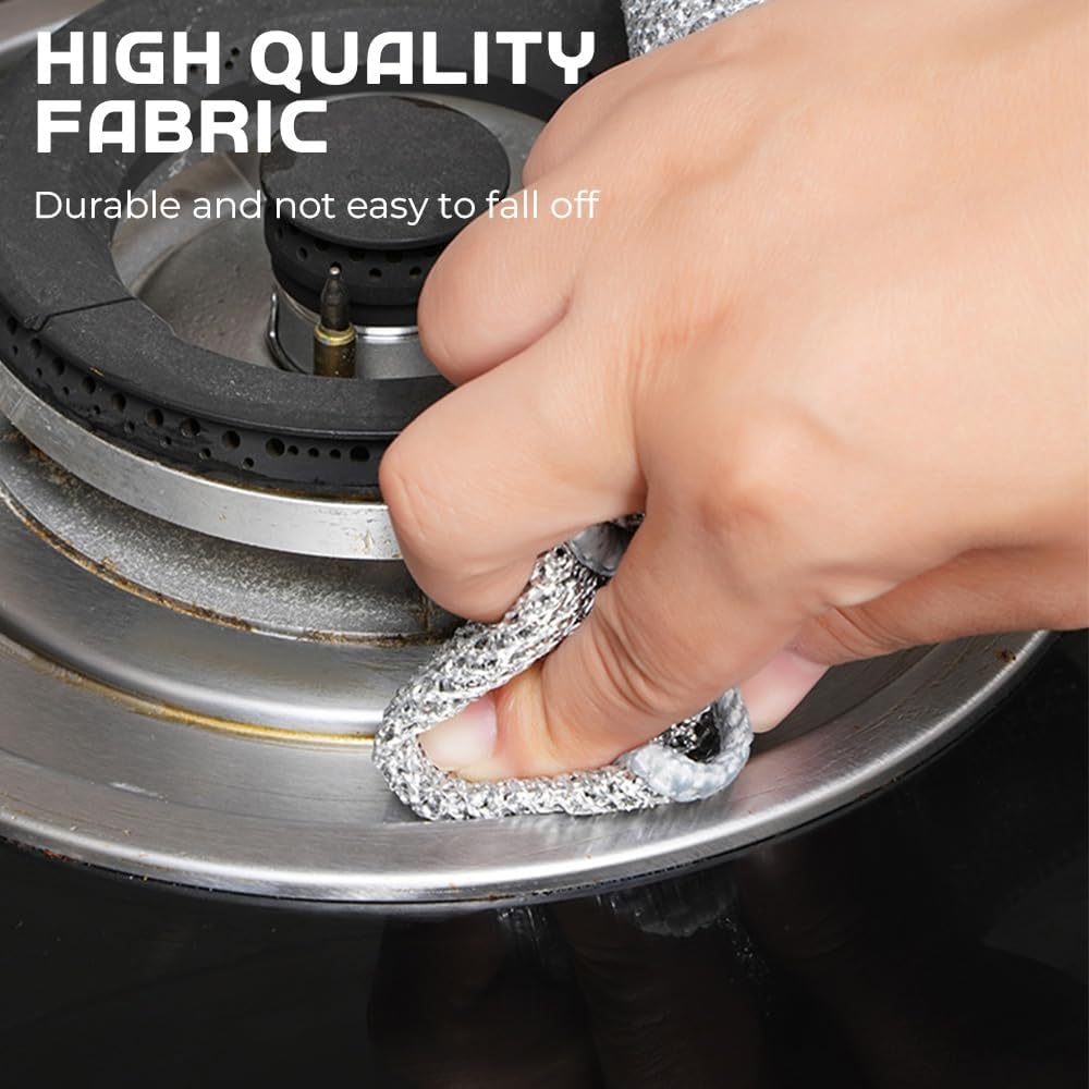 Multipurpose Wire Dishwashing Rags for Wet and Dry, 2024 New Non-Scratch Wire Dishcloth Scrubbing Wire Dishwashing Rag, Reusable Metal Wire Dishwashing Cloth for Home Kitchen Cooktop (20) - Image 3