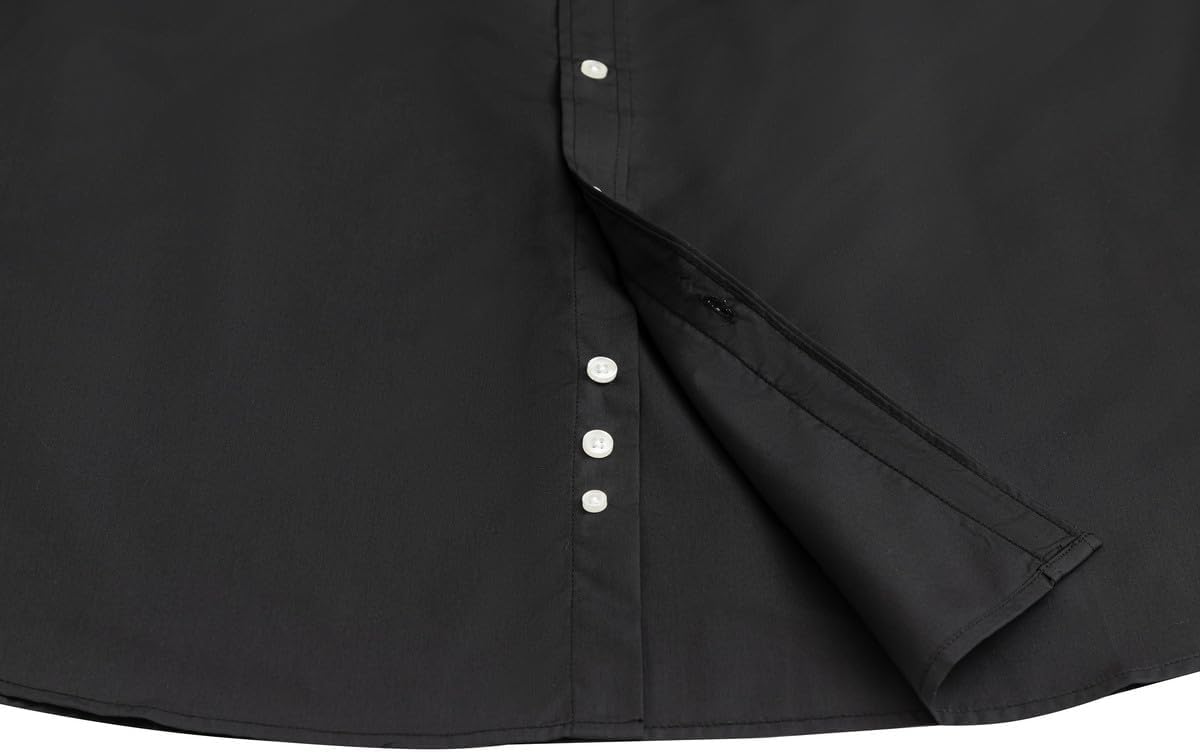 Double Pump Big and Tall Dress Shirts for Men Long Sleeve Business Casual Solid Button Down Shirts from XXL(T) to 6XL(T) - Image 3