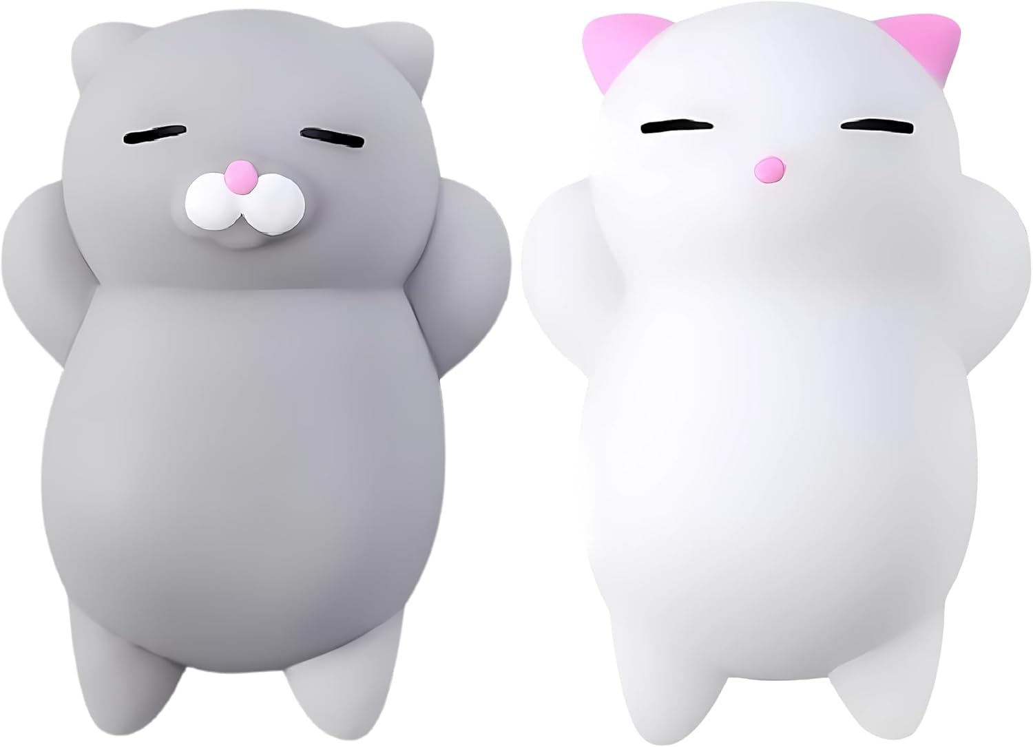 Nutty Toys Squishy Cat Set - 2" Soft Silicone Kawaii Kitties, Top Stress Relief Toy 2026, Unique Kids & Adults Egg Filler Gift Idea, Best Teenage Girl, Teen Boy & Tween Easter Basket Stuffers Present