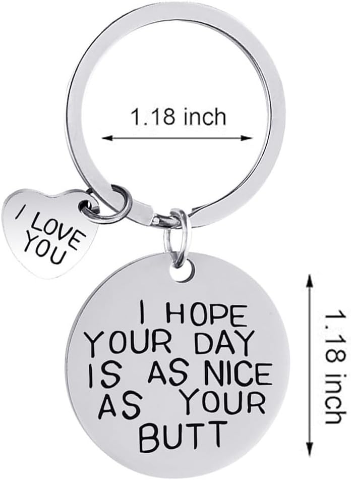 Gifts for Women Christmas Stocking Stuffers - I Hope Your Day Keychain - Perfect Valentines Day Gifts for Her, Girlfriend, Husband, Wife I Love You Romantic Presents Gift Ideas - Image 2