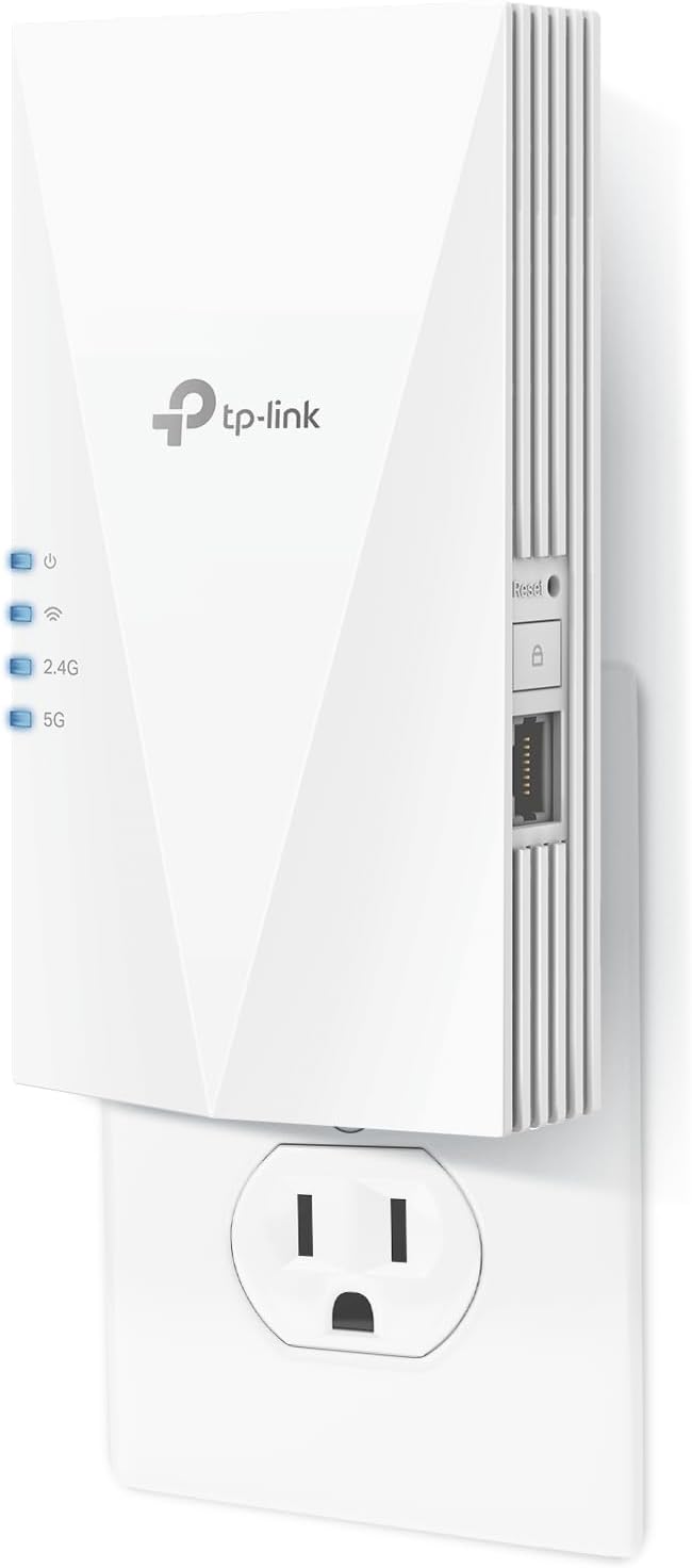TP-Link AX1500 WiFi Extender Internet Booster(RE500X), WiFi 6 Range Extender Covers up to 1500 sq.ft and 25 Devices,Dual Band, AP Mode w/Gigabit Port, APP Setup, OneMesh Compatible