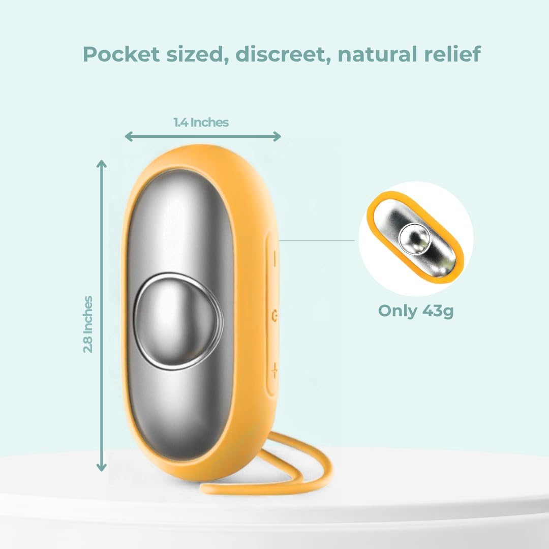 Glowco CalmCarry Sleep Aid Device – Handheld Microcurrent Relaxation Tool, Supports Calm, Focus & Gentle Relief, USB Rechargeable, Portable Wellness Device for Adults & Kids | Orange Calm Carry - Image 3