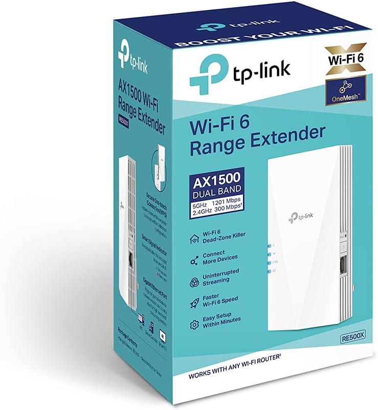 TP-Link AX1500 WiFi Extender Internet Booster(RE500X), WiFi 6 Range Extender Covers up to 1500 sq.ft and 25 Devices,Dual Band, AP Mode w/Gigabit Port, APP Setup, OneMesh Compatible - Image 7