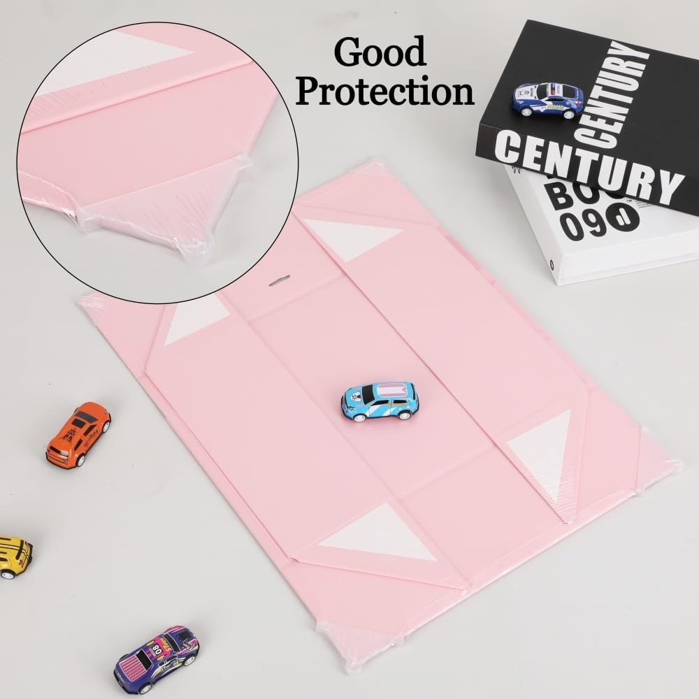 BoxSkivra Pink Gift Box with Ribbon 1 Pack 6X6X3 Inch Small Gift Box with Lid Magnetic Closure Rectangle Collapsible Luxury Gift Boxes for Mother's Day、Birthdays、Shredded Paper Filler & Card - Image 5