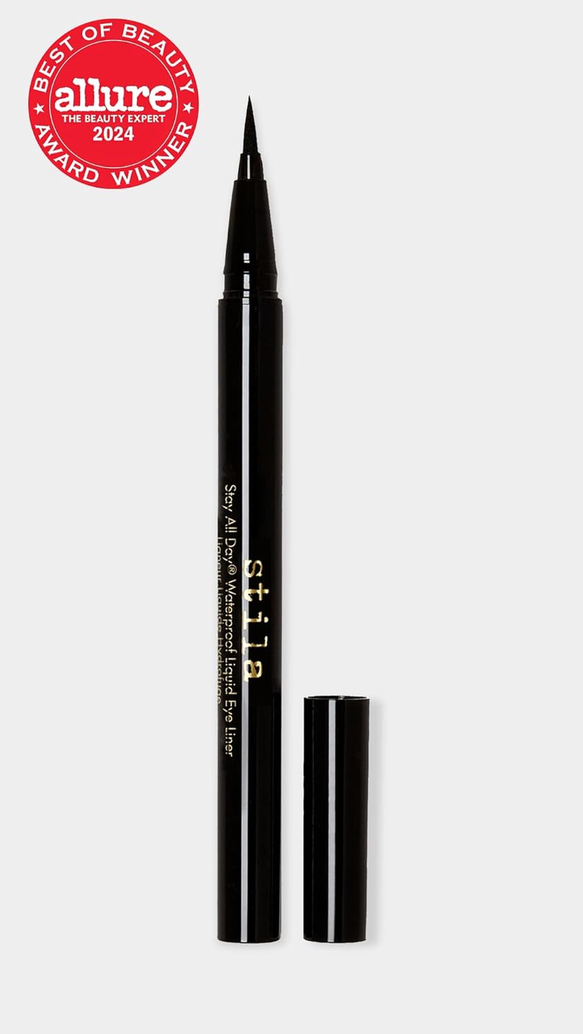 stila Waterproof Liquid Eye Liner, Stay All Day Makeup with Fine Brush Tip Lasting Satin Finish, Smudge-Proof & Transfer-Resistant - Image 2