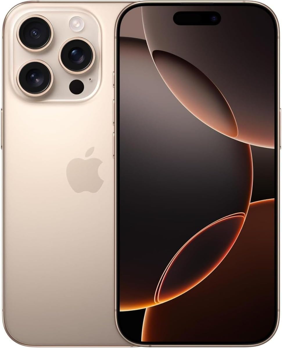 Apple iPhone 16 Pro, US Version, 256GB, Desert Titanium - Unlocked (Renewed Premium)