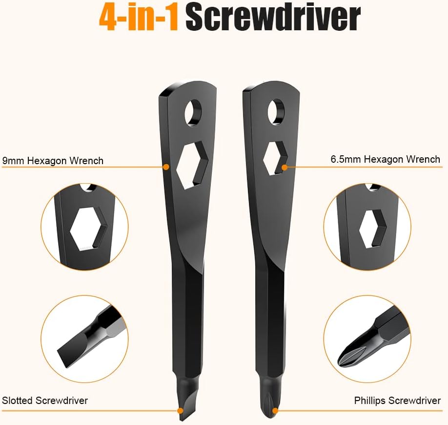 Father's Day Gifts from Daughter Wife Son,KUSONKEY Keychain Screwdriver Tool Gifts Stocking Stuffers for Men, 4-in-1 Screwdriver Bit with Phillips,Slotted and Hex Wrench Cool Gadgets for Husband,Dad - Image 3