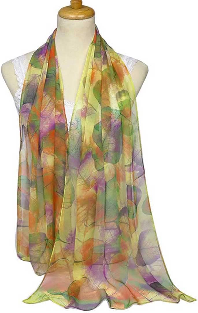 Pokeedioty Scarfs for Women Lightweight Scarves Elegant Floral Pattern Sheer Scarfs Shawls Wraps - Image 3