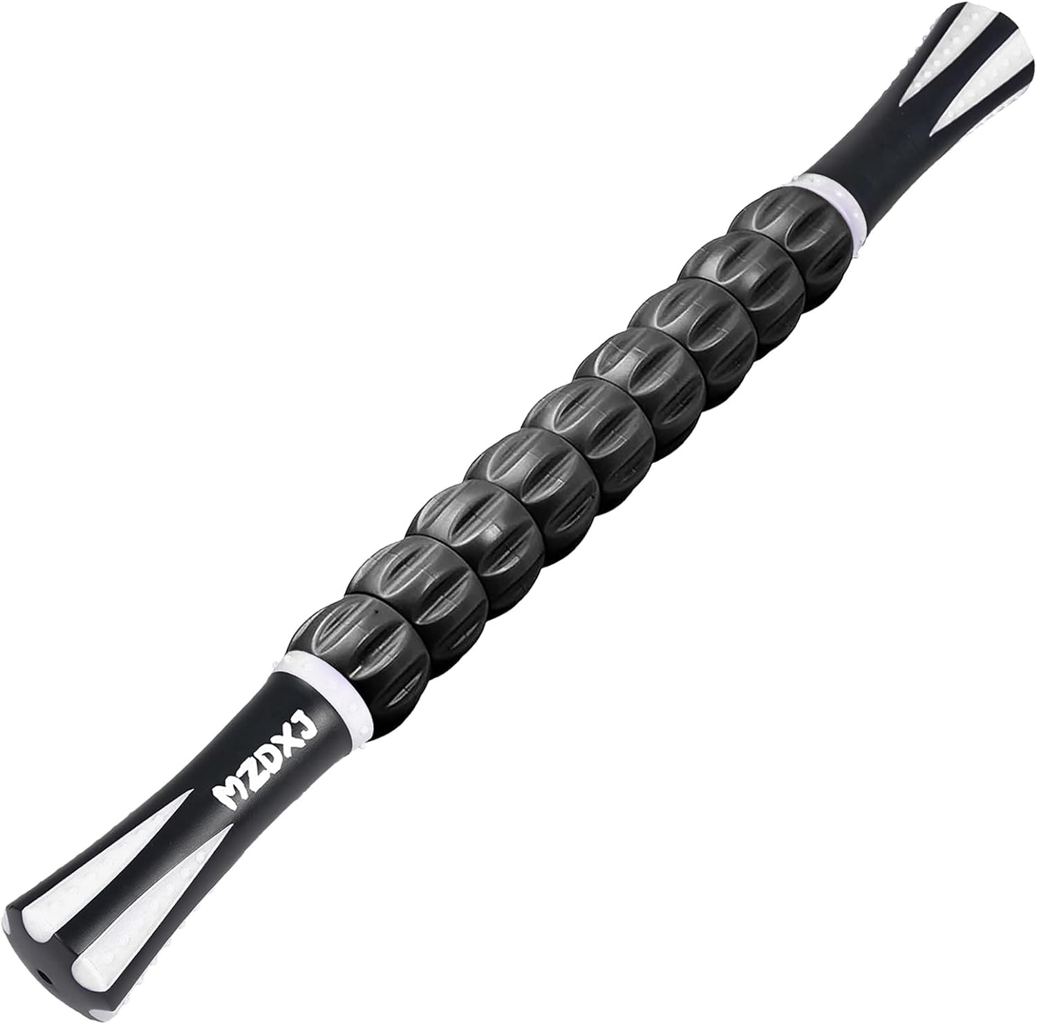 Muscle Roller Massage Roller Stick- Deep Tissue Fascia Blaster for Myofascial Pain Relief, Lymphatic Drainage & Body Sculpting, Handheld Physical Therapy & Recovery Tool (White black-18 inch) - Image 9