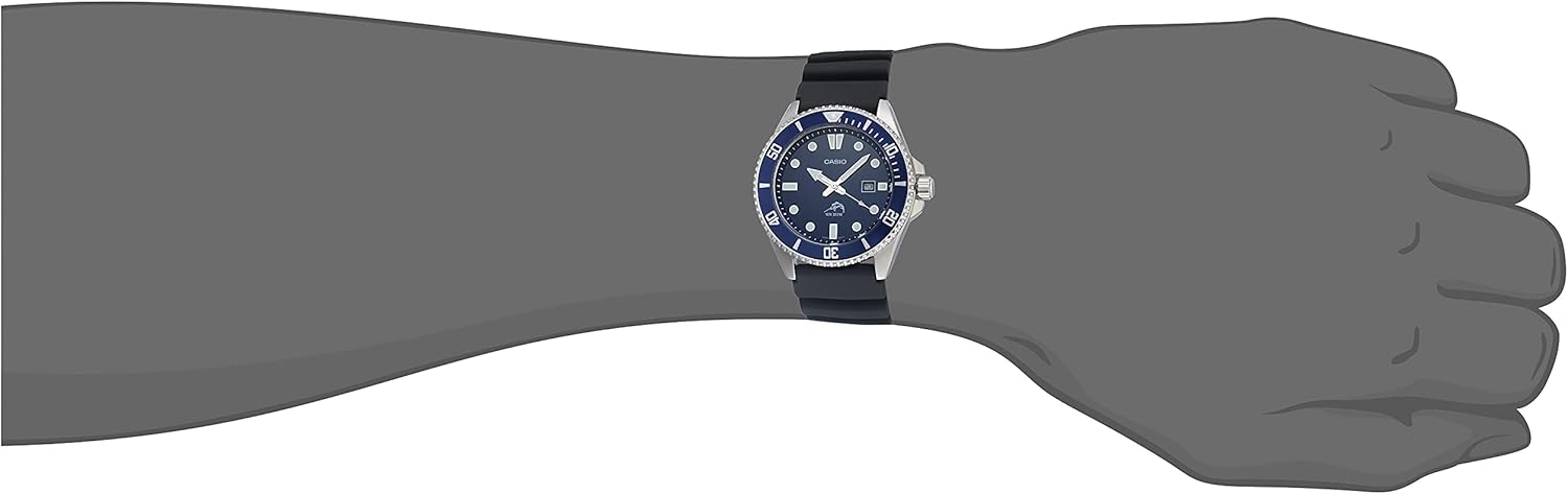 Casio MDV106 Series | Unisex Analog Watch | 200M WR | Stainless Steel Case | Resin Band | 2 Hand Analog (HR, Min, SEC) | Date Display | Screw Down Crown/Screw Down Caseback | 3 Year Battery - Image 4