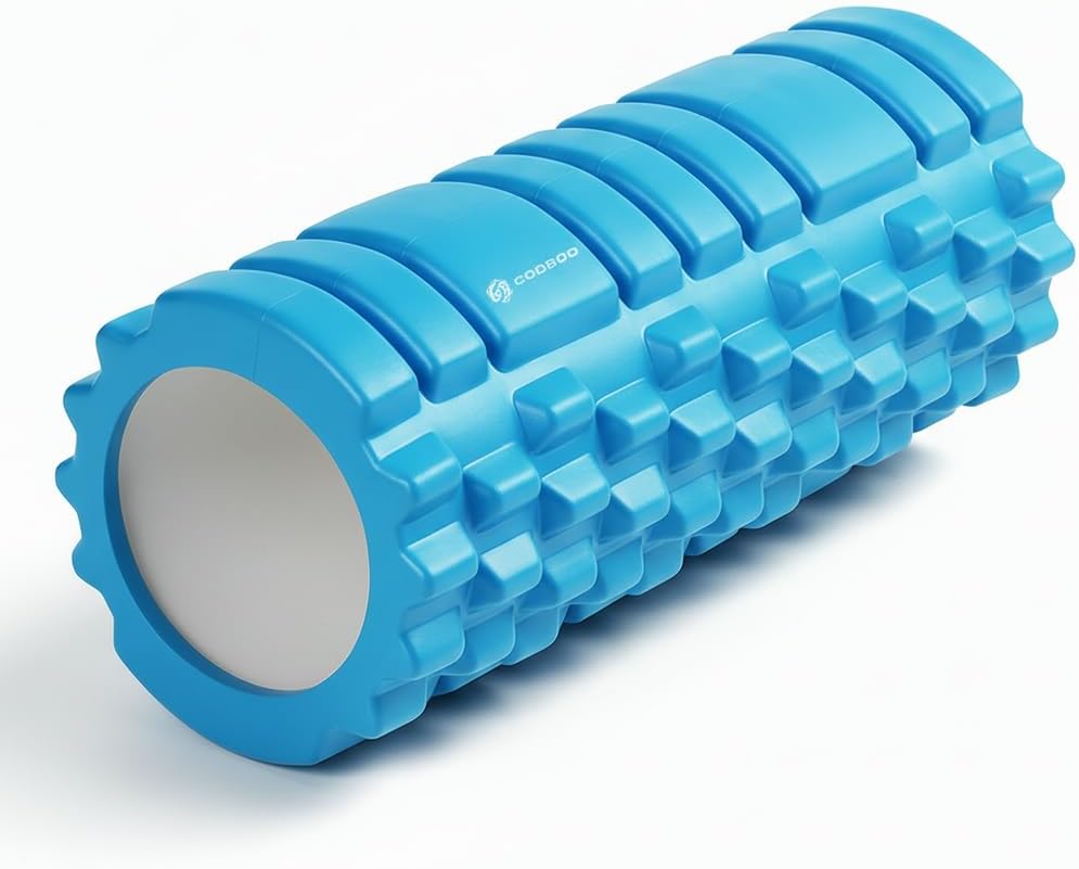 Strong Foam Roller - Deep Tissue Medium Density Muscle Massager with Myofascial Trigger Point Release, Back Massage Roller for Soreness and Mobility 13 x 5.5 Inch