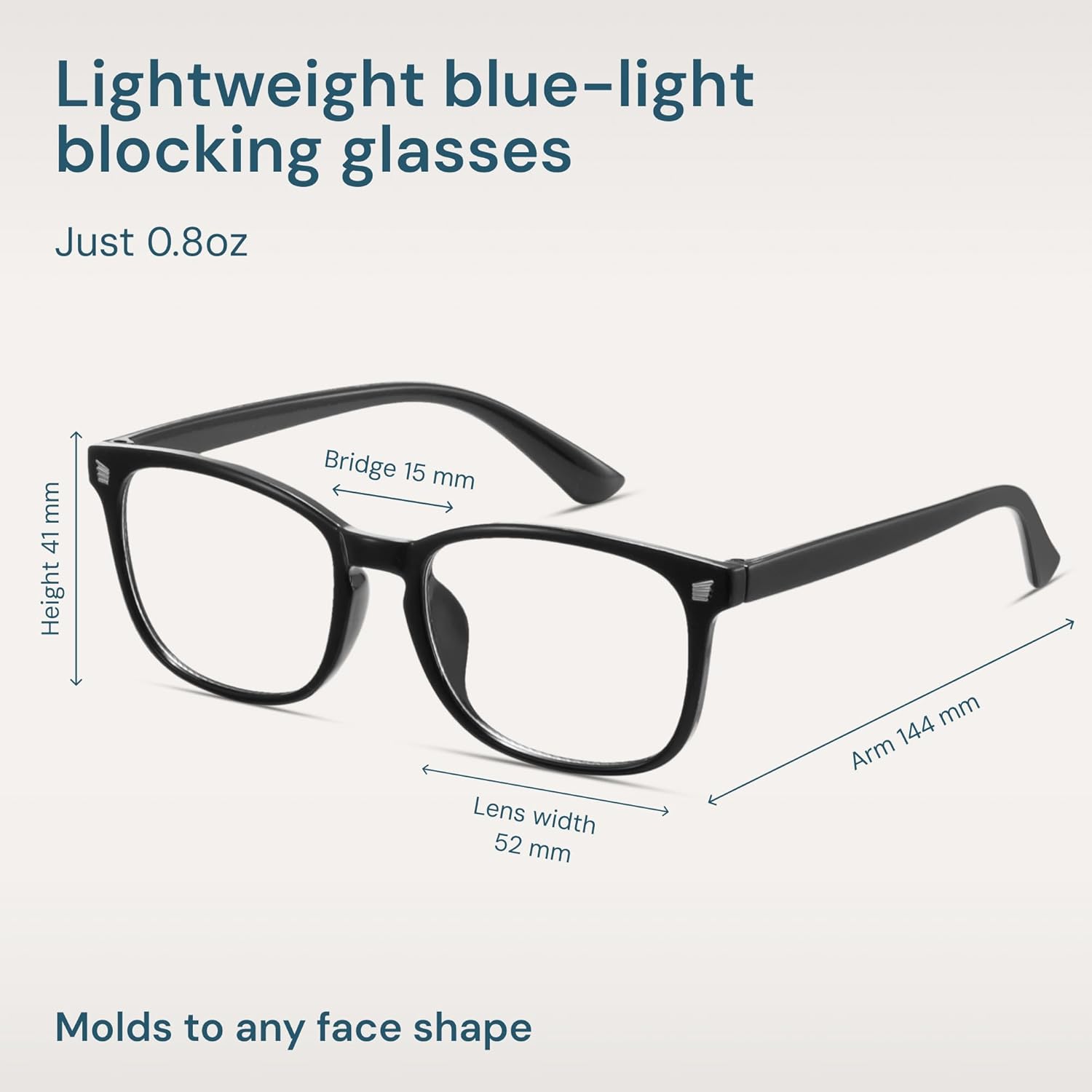 Blue Light Blocking Glasses - Fashion Square Eyeglasses, Anti UV Ray Computer Gaming Glasses Blue Blockers for Women/Men - Image 4
