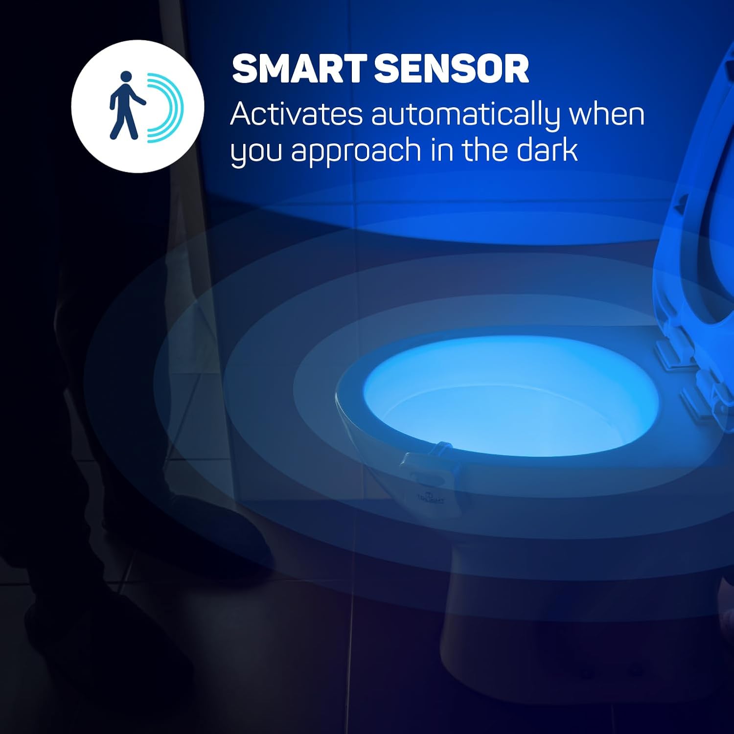 ToiLight The Original Toilet Bowl Night Light. Fun Useful Bathroom Motion Sensor Tech Gadget. Funny Novelty Birthday Gift Idea. Stocking Stuffer for Him Her Guys Men Mom Brother - Image 3