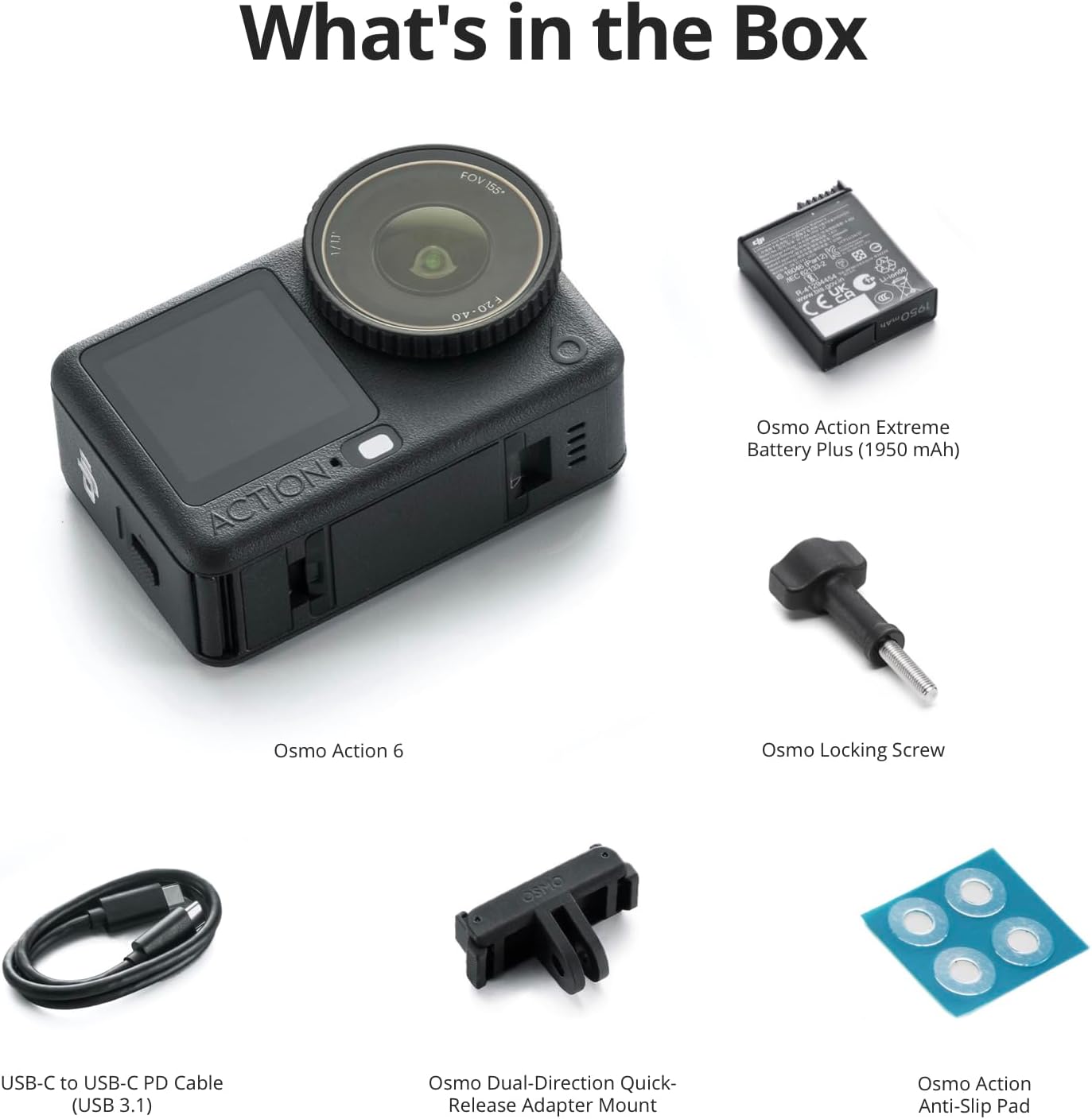 DJI Osmo Action 6 Essential Combo, Action Camera with 1/1.1″ Square Sensor, Variable Aperture of f/2.0–f/4.0, Cold-Resistant, 4hrs Battery, Action Camera 8K Ideal for Daily Use - Image 9