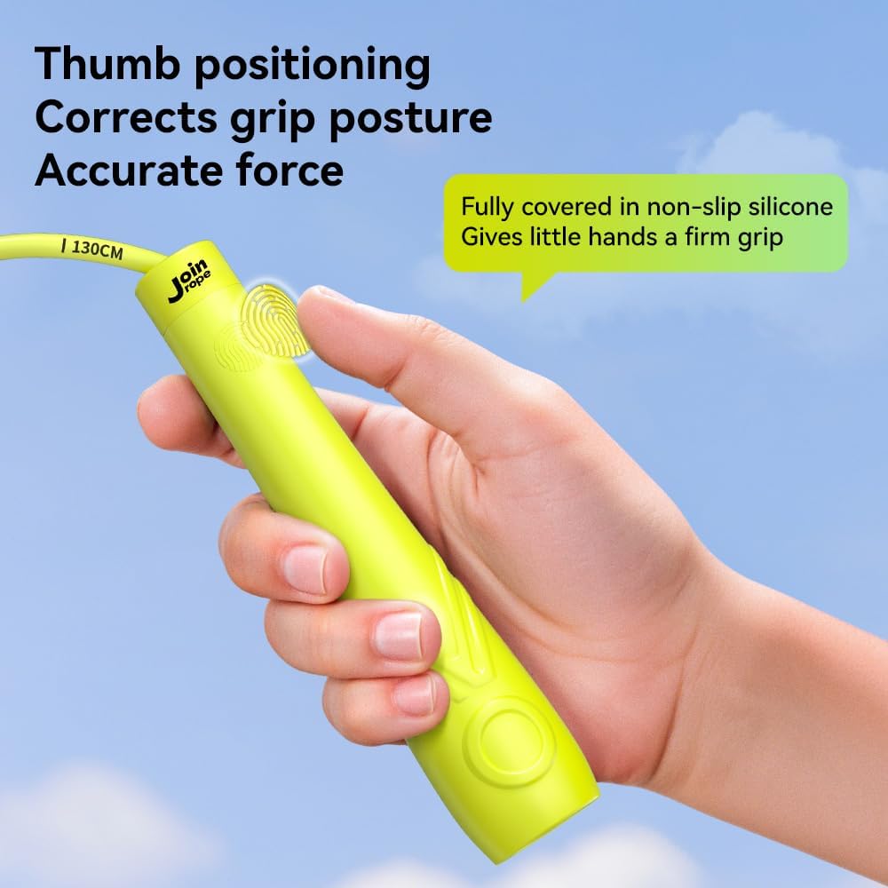 Kids Jump Rope for Children-Adjustable Speed Skipping Rope with Dual Bearings, Segmented Anti-Tangle Cord, Silicone Handles, Indoor Outdoor Fitness Toy for Boys & Girls - Image 6