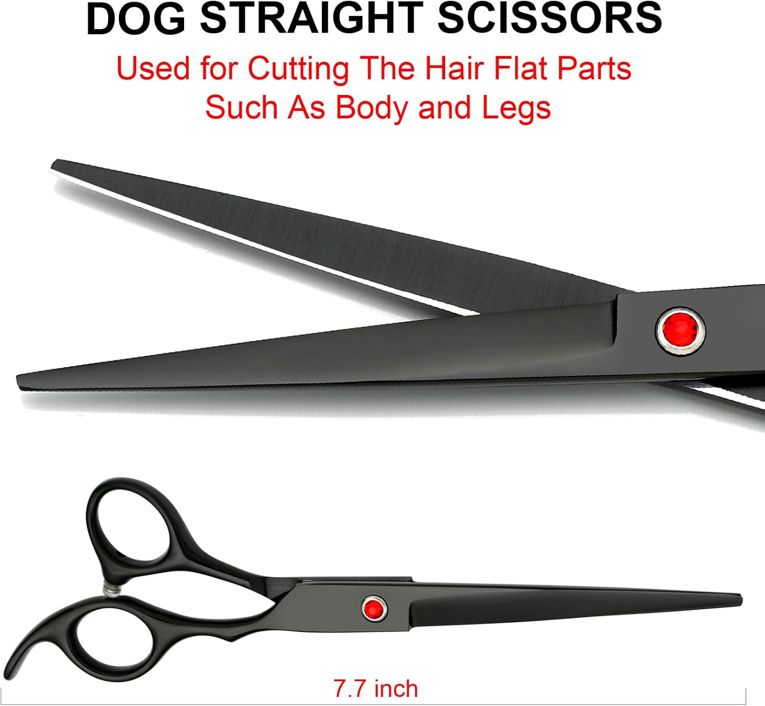 Professional Dog Grooming Scissors Kit Black 6 in 1, Dog Shears for Grooming 6CR Premium Stainless Steel Grooming Scissors Kit for Dogs Cat Pet - Image 5