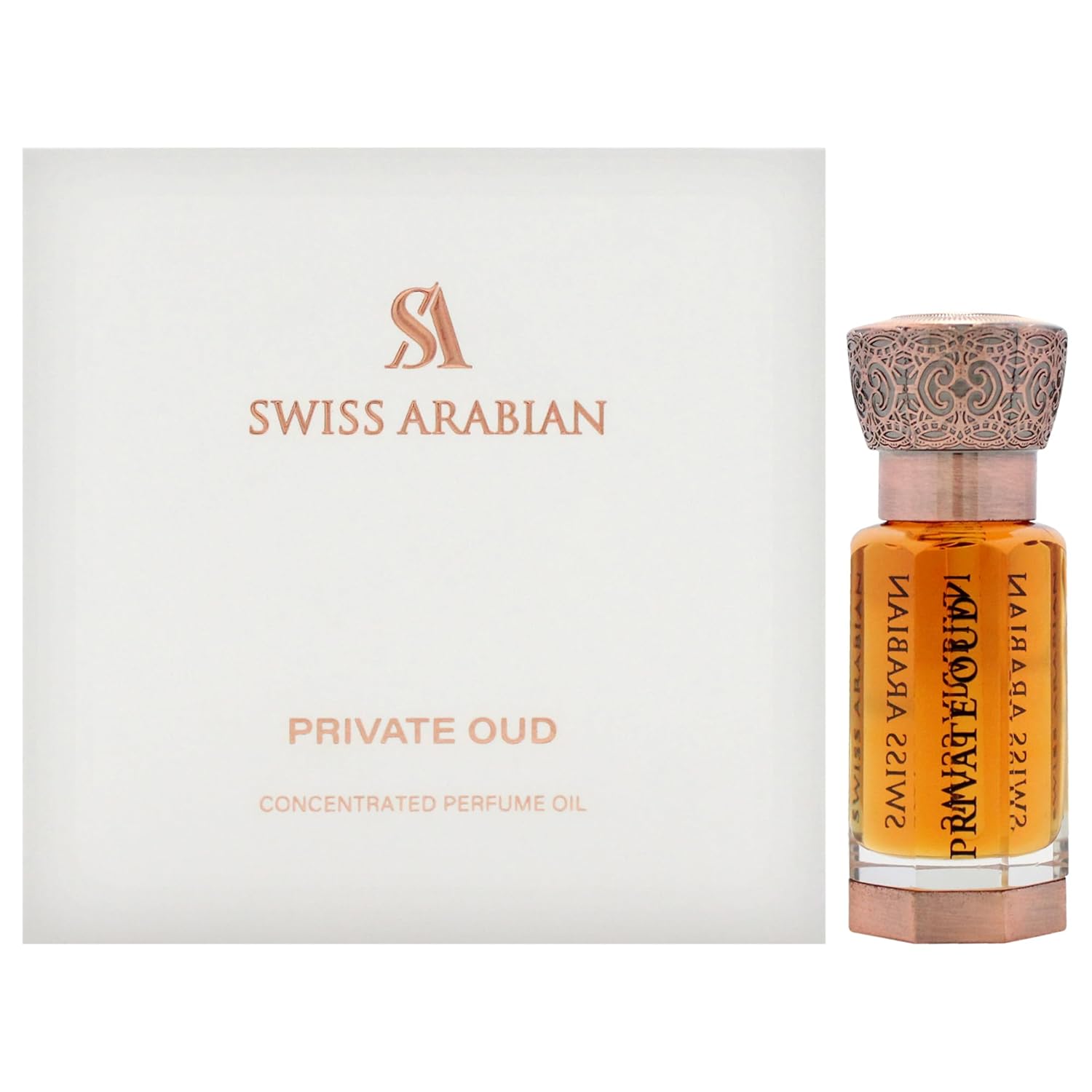Swiss Arabian Private Oud - Luxury Products From Dubai - Long Lasting, Addictive Personal Perfume Oil Fragrance - A Seductive Signature Aroma - 0.4 Oz | Long Lasting, Addictive, Fragrance