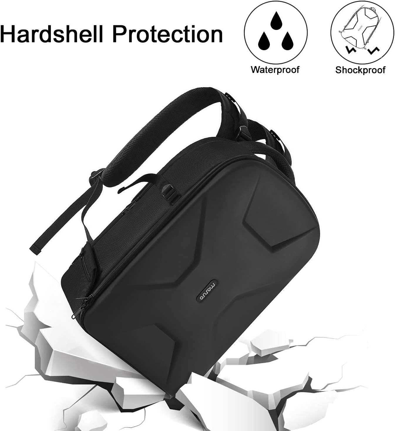 MOSISO Camera Backpack, DSLR/SLR/Mirrorless Photography Camera Bag 15-16 inch Waterproof Hardshell Case with Tripod Holder&Laptop Compartment Compatible with Canon/Nikon/Sony, Black - Image 4