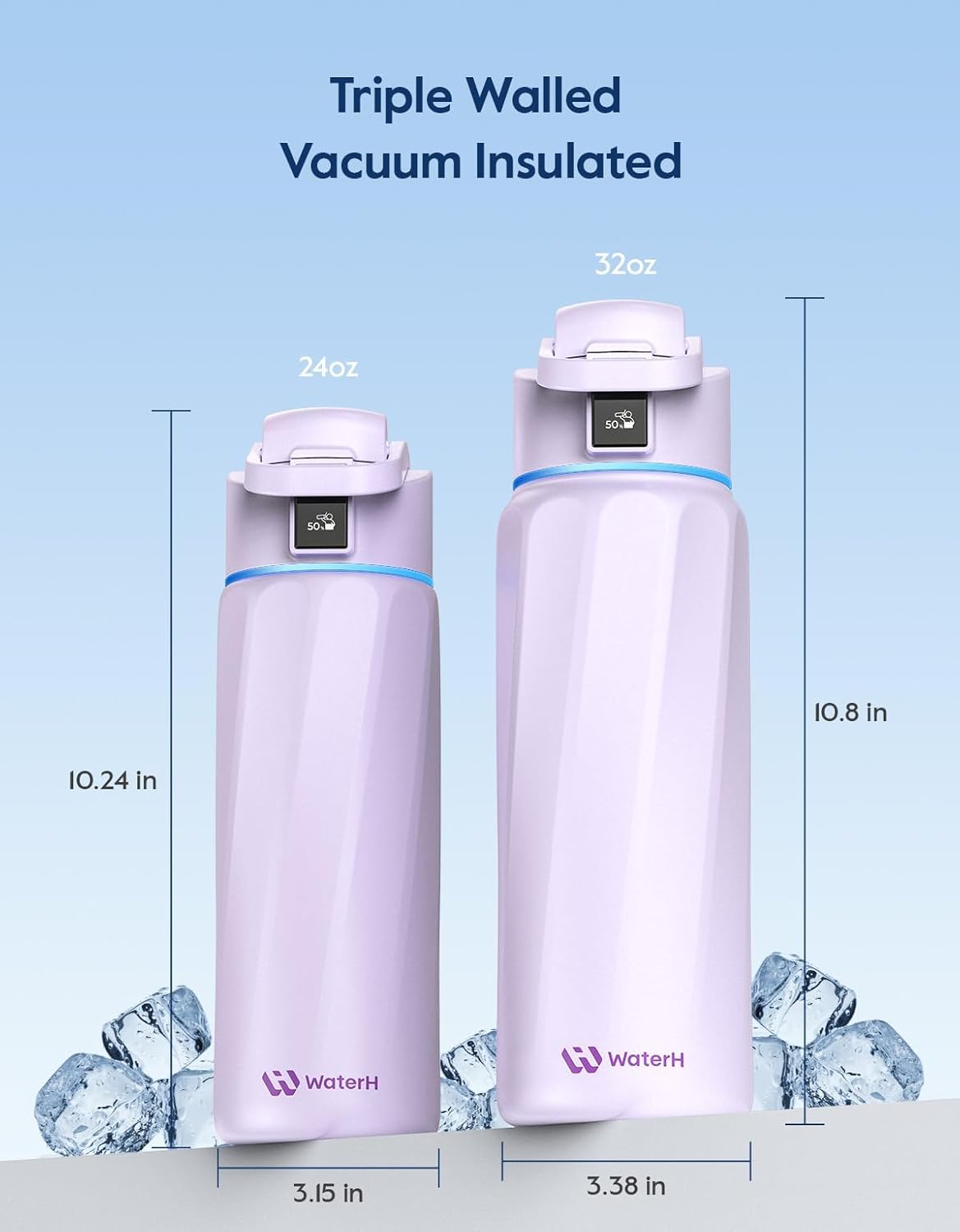 BOOST Smart Water Bottle that Reminds You to Drink, 24oz BPA-Free Stainless Steel Vacuum Insulated Bottle, Wide Mouth Water Tracker Bottle with APP, Ideal Gift for Christmas, New Year - Image 5