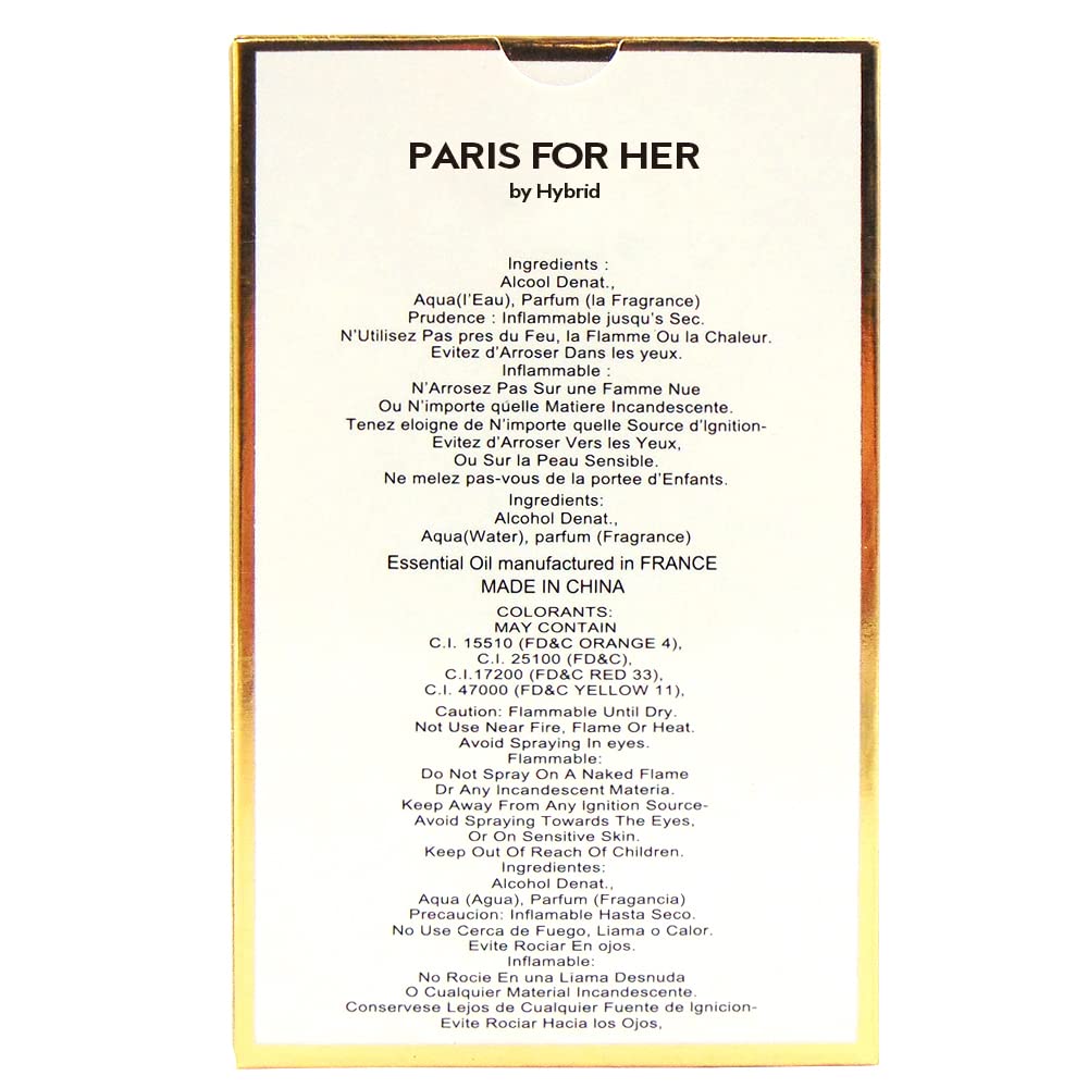 Hybrid & Company Paris for Her Fragrance for Natural Spray Sweet Scent Women Eau De Parfum 3.4 Fl Oz - Image 7