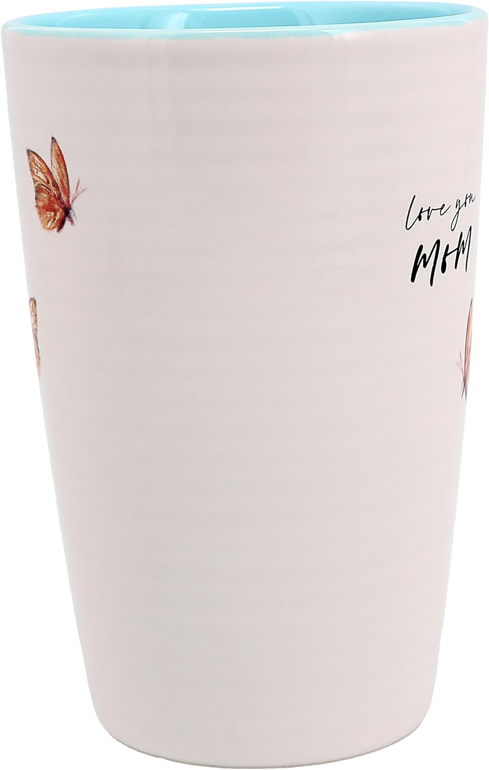 Pavilion Gift Company - Mom 17-ounce Cup, Floral Pattern Coffee Mug, Butterfly Coffee Cup, Spring Summer Kitchen Ideas, Mom Gifts Microwave & Dishwasher Safe, 1 Count, Cream - Image 4