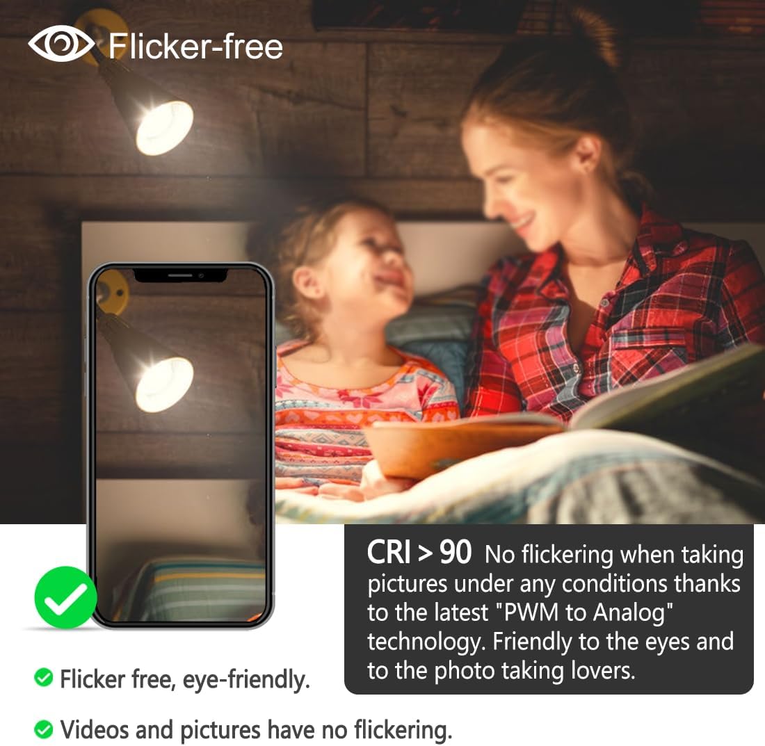 UCB Alexa Light Bulb 130W Equivalent, Smart Light Bulbs Warm White to Daylight Tunable, A19 E26 Bluetooth LED Bulbs Work with Alexa Only for Bedroom Kitchen Living Office No WiFi Required 4 Pack - Image 5