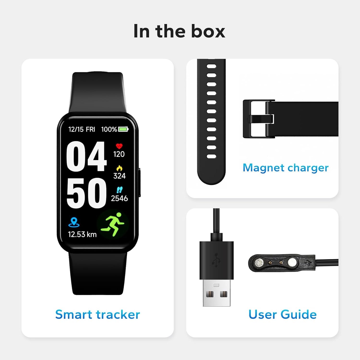 Fitness Smart Trackers with 24/7 Health Monitoring,Heart Rate Sleep Blood Oxygen Monitor/Calorie Steps Counter Pedometer Activity Tracker/Smart Notifications for Men Women - Image 7