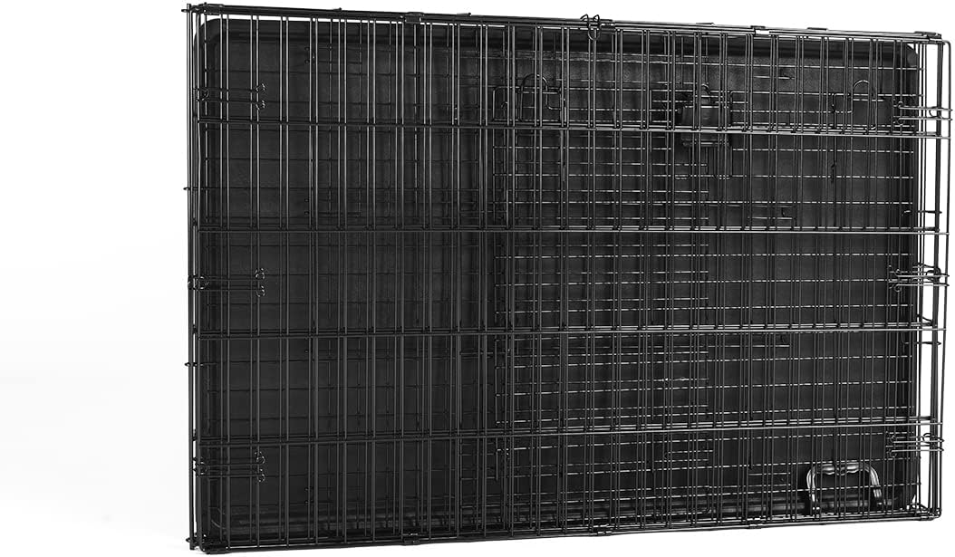 Amazon Basics - Durable, Foldable Metal Wire Dog Crate with Tray, Single Door, 42 x 28 x 30 in, Black - Image 4