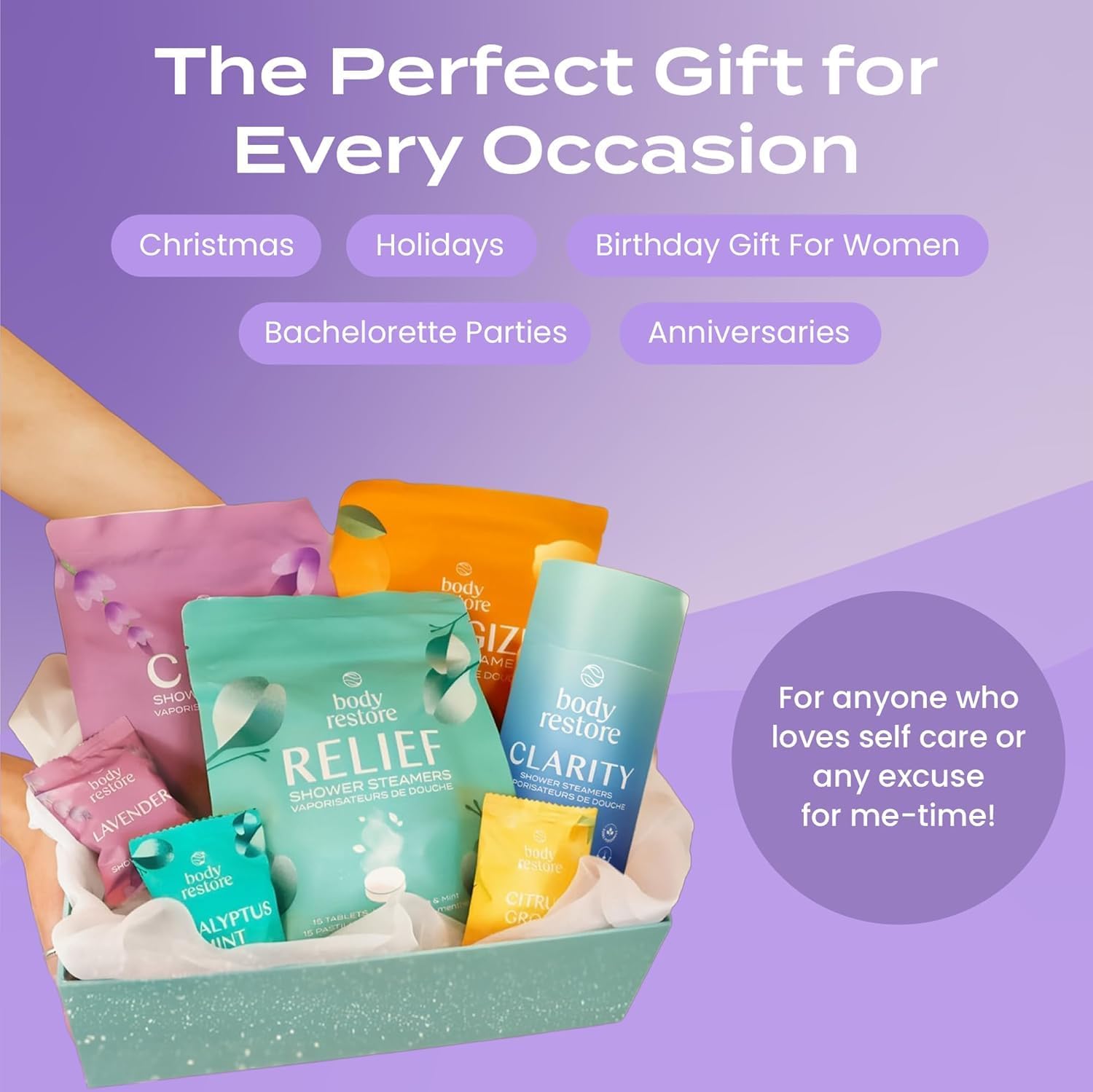 Body Restore Shower Steamers Aromatherapy 15 Pack – Easter Basket Stuffers, Easter & Birthday Gifts for Women & Men, Girls & Boys, Stress Relief & Relaxation Self Care – Lavender - Image 6
