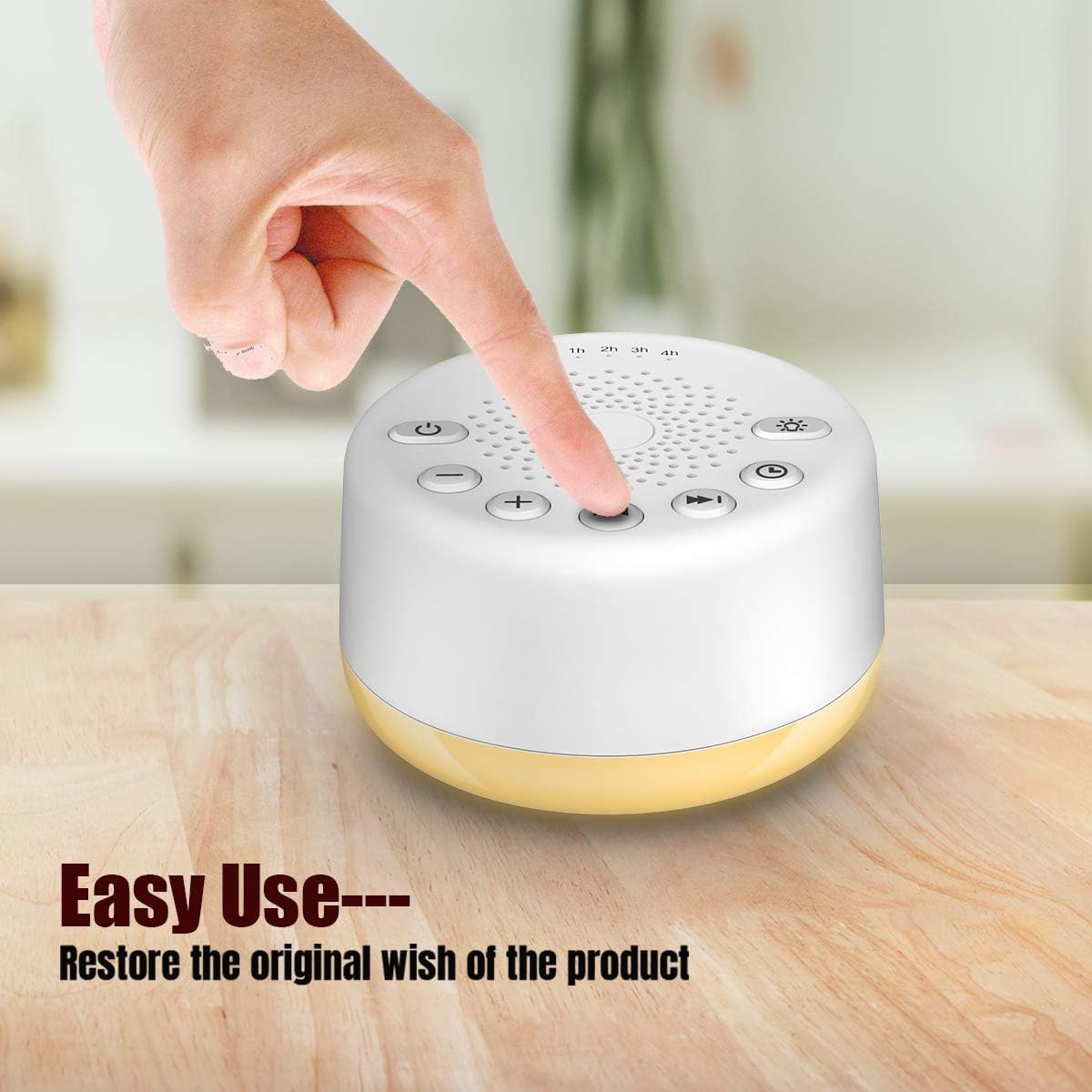 Sound Machine Easysleep White Noise Machine with 25 Soothing Sounds and Night Lights with Memory Function 32 Levels of Volume and 5 Sleep Timer Powered by AC or USB for Sleeping Relaxation (White) - Image 7