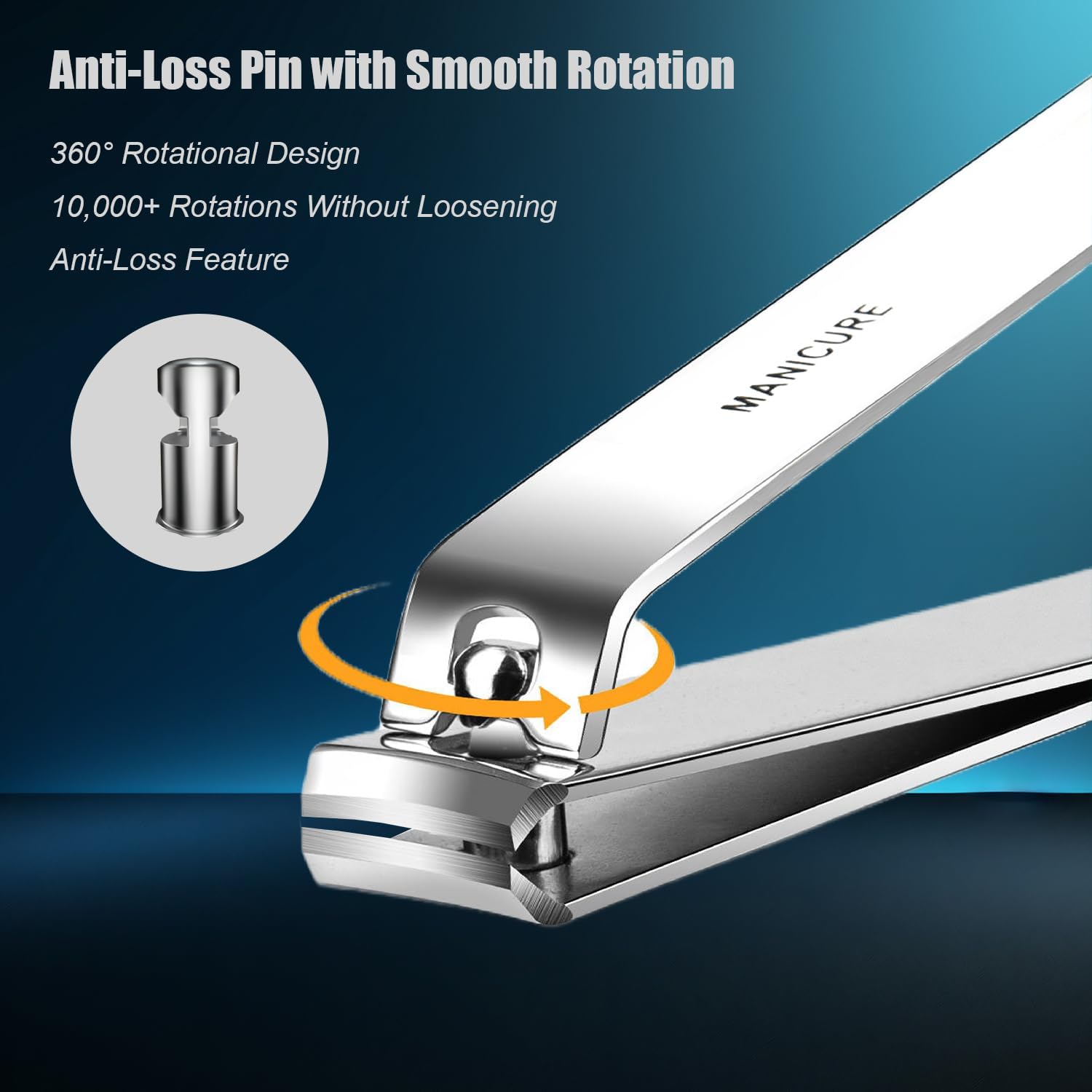 Heavy-Duty 4 PCS Nail Clippers Set with Case,Sharp High-Carbon Steel Blades for Hard Nails,Portable Grooming Tool for Men & Women,Great Christmas Gift,Stocking Stuffers Idea - Image 2