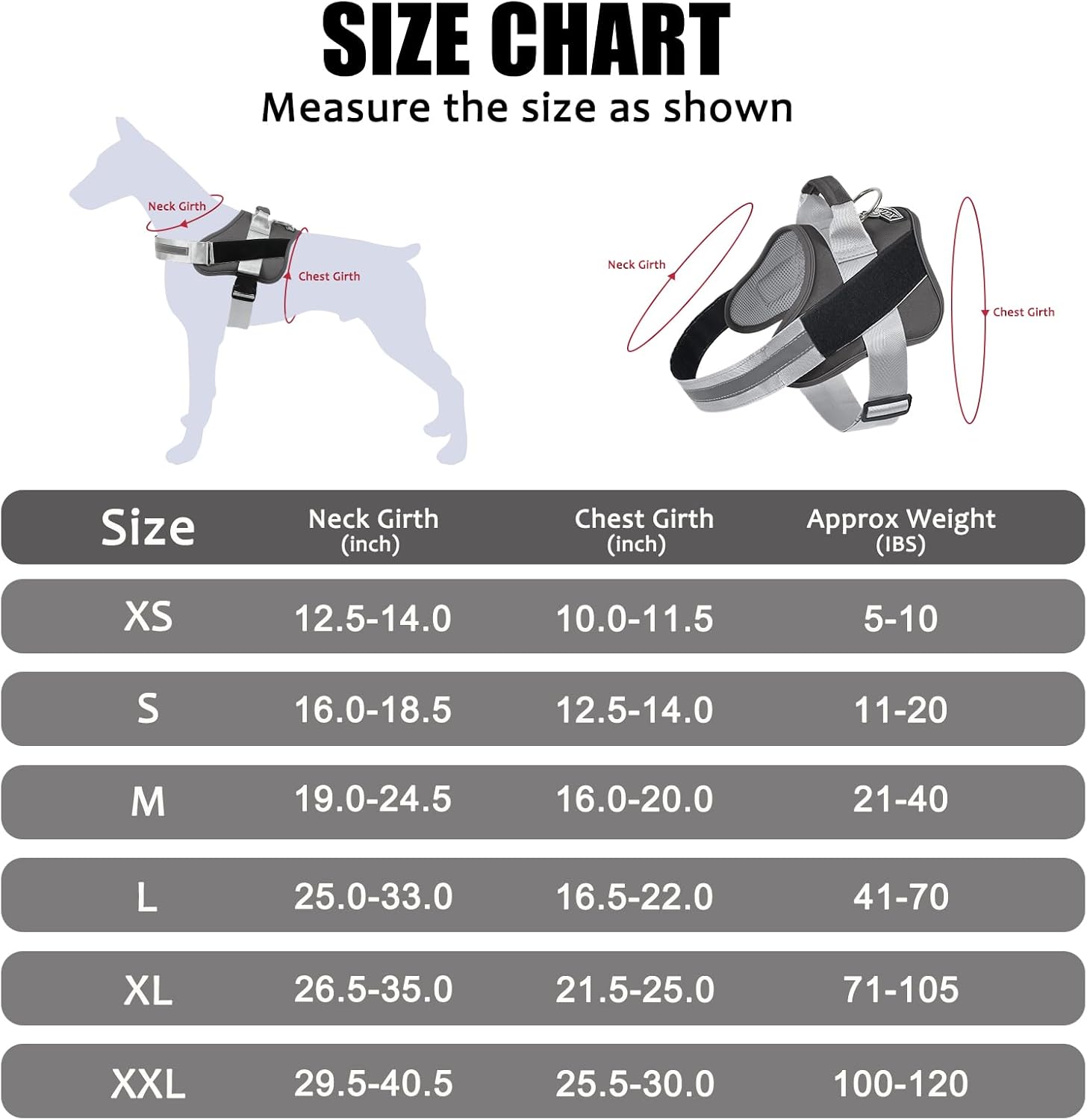 Bolux Dog Harness, No-Pull Reflective Dog Vest, Breathable Adjustable Pet Harness with Handle for Outdoor Walking - No More Pulling, Tugging or Choking (Black, S) - Image 4
