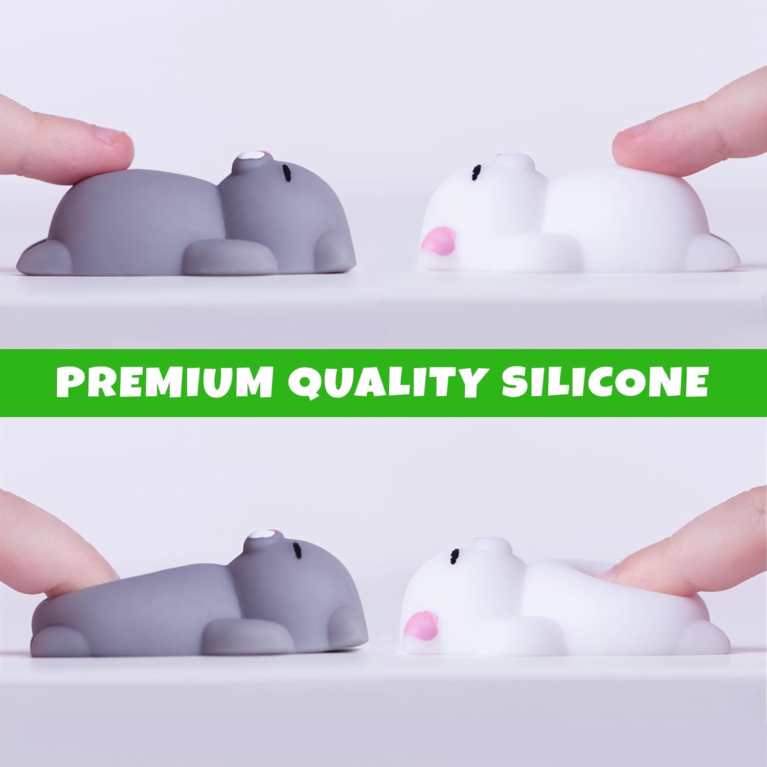 Nutty Toys Squishy Cat Set - 2" Soft Silicone Kawaii Kitties, Top Stress Relief Toy 2026, Unique Kids & Adults Egg Filler Gift Idea, Best Teenage Girl, Teen Boy & Tween Easter Basket Stuffers Present - Image 8