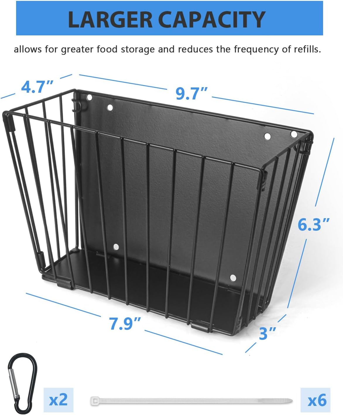X Large Rabbit Hay Feeder Guinea Pig Hay Feeder Metal Frame Bunny Hay Holder Guinea Pig Hay Holder for Bunny, Guinea Pigs, Chinchillas, Small Animals (1 Pack) - Image 3