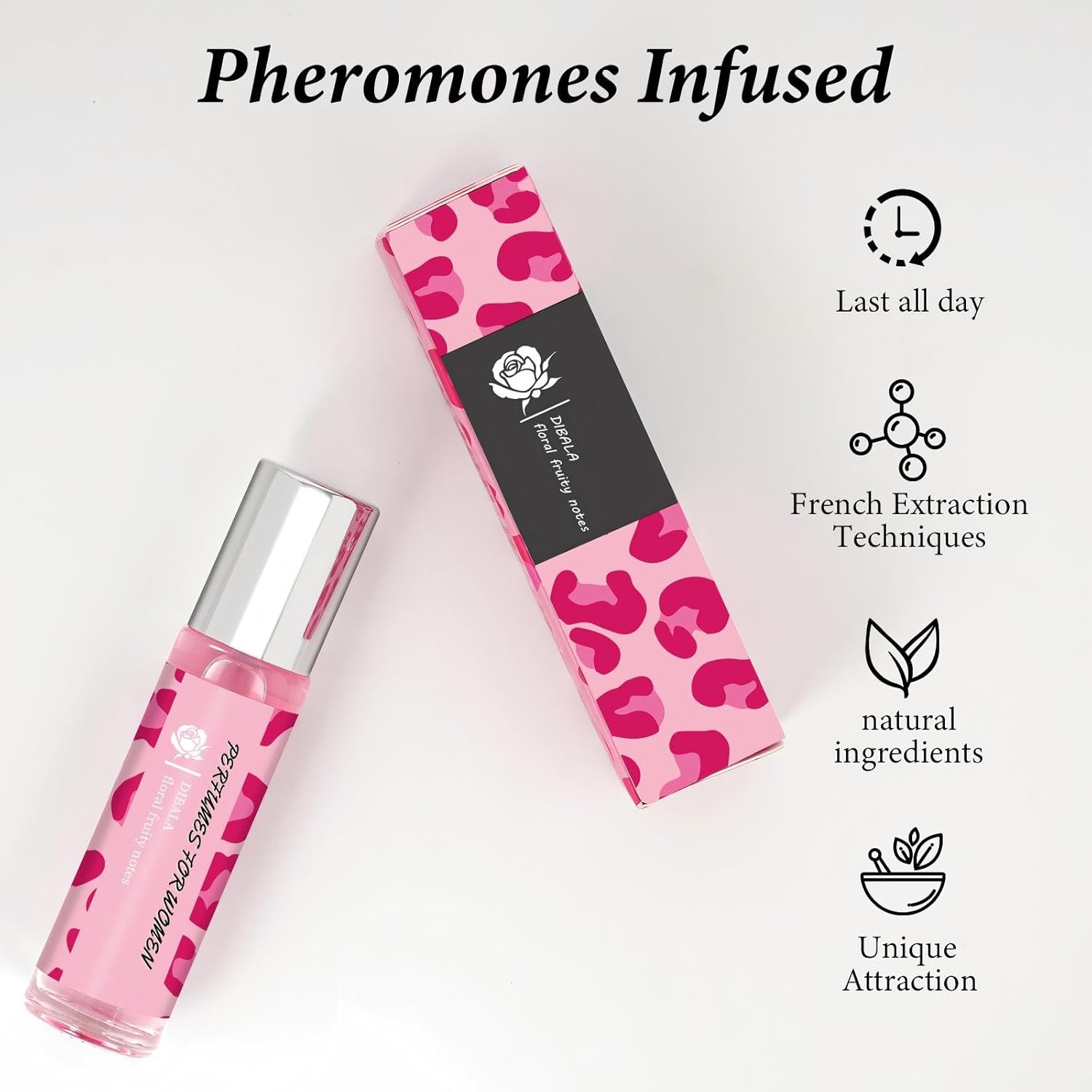 DIBALA Pheromones Perfume for Women,Long Lasting Natural Roll On Perfume Oil 10ml (0.34 fl oz) - Image 2