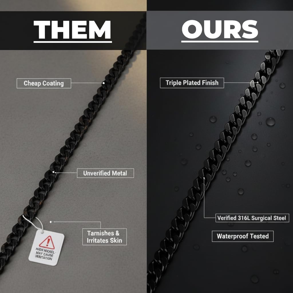 Love You This Much Promise Cuban Chain Necklace for Him, 7mm Thick, Sentimental Gift for Him, BF Gift for Birthday, Gift Ideas for Boyfriend - Image 5