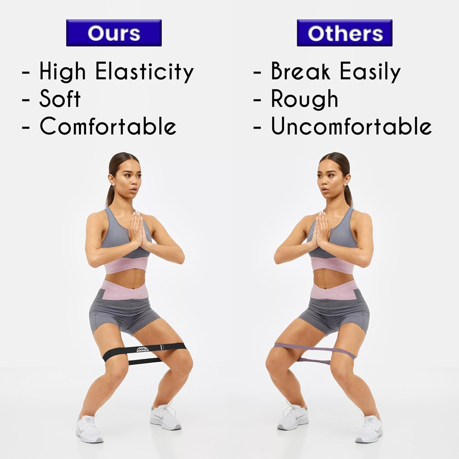 Exercise Resistance Bands for Working Out Set of 5 for Women and Men, Stretch Bands for Exercise, Physical Therapy, Arms Legs Workout, Stretching, Home Fitness - Image 4
