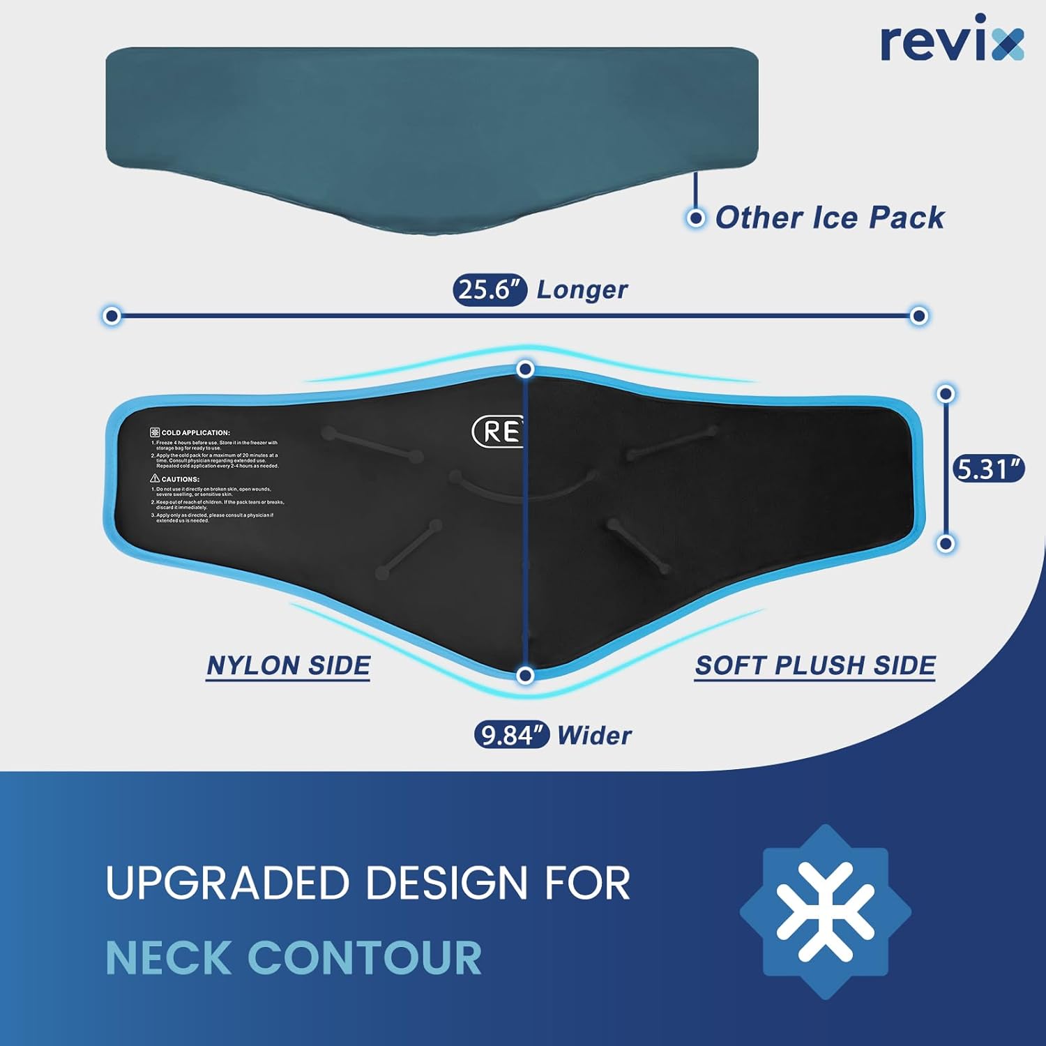 REVIX Neck Ice Wrap Ice Pack for Neck and Shoulders, Therapy for Promoting Flexibility and Mobility, Hot Cold Gel Packs Reusable for Post-Workout, Black - Image 4