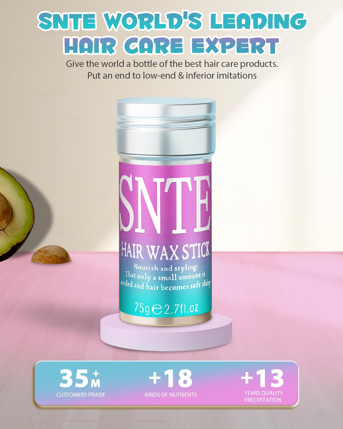 Samnyte Hair Wax Stick for Girls Women, Wax Stick for Hair, Tamer for Flyaway, Hair Accessories Slick Stick & Hair Bun Maker for kids to Ponytail, Bun, Braids, Gifts for Teen Girls, 2.7 Fl Oz - Image 8