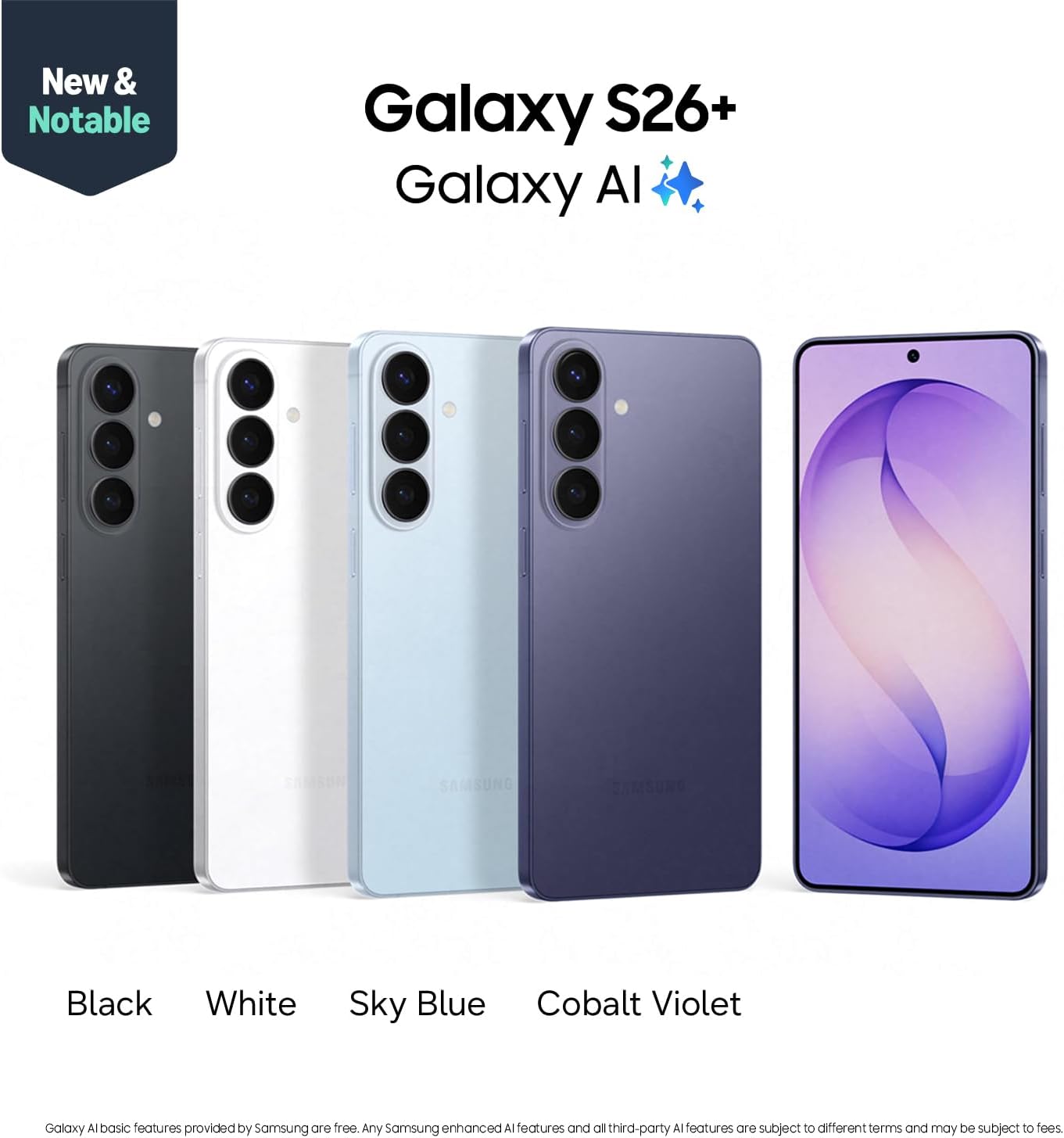 Samsung Galaxy S26+, Unlocked Android Smartphone + $100 Gift Card, 512GB, Powerful Processor, Galaxy AI, Immersive Viewing, Durable Battery, 2026, US 1 Year Warranty, Cobalt Violet - Image 2