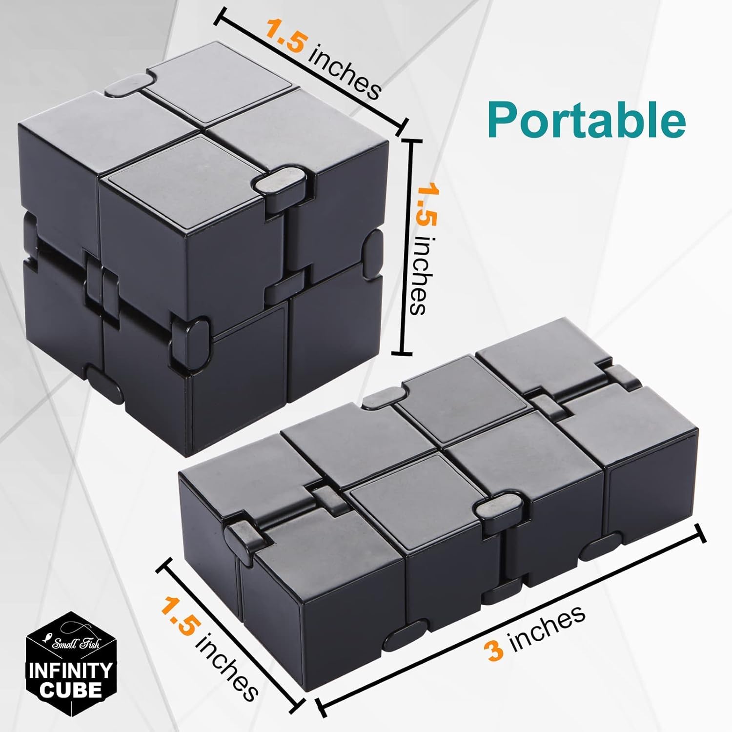 Infinity Cube Sensory Fidget Toy, EDC Fidgeting Game for Kids and Adults, Cool Mini Gadget Best for Stress and Stress Relief and Kill Time, Easter Stocking Stuffers Unique Idea for Fingers and Hands - Image 2